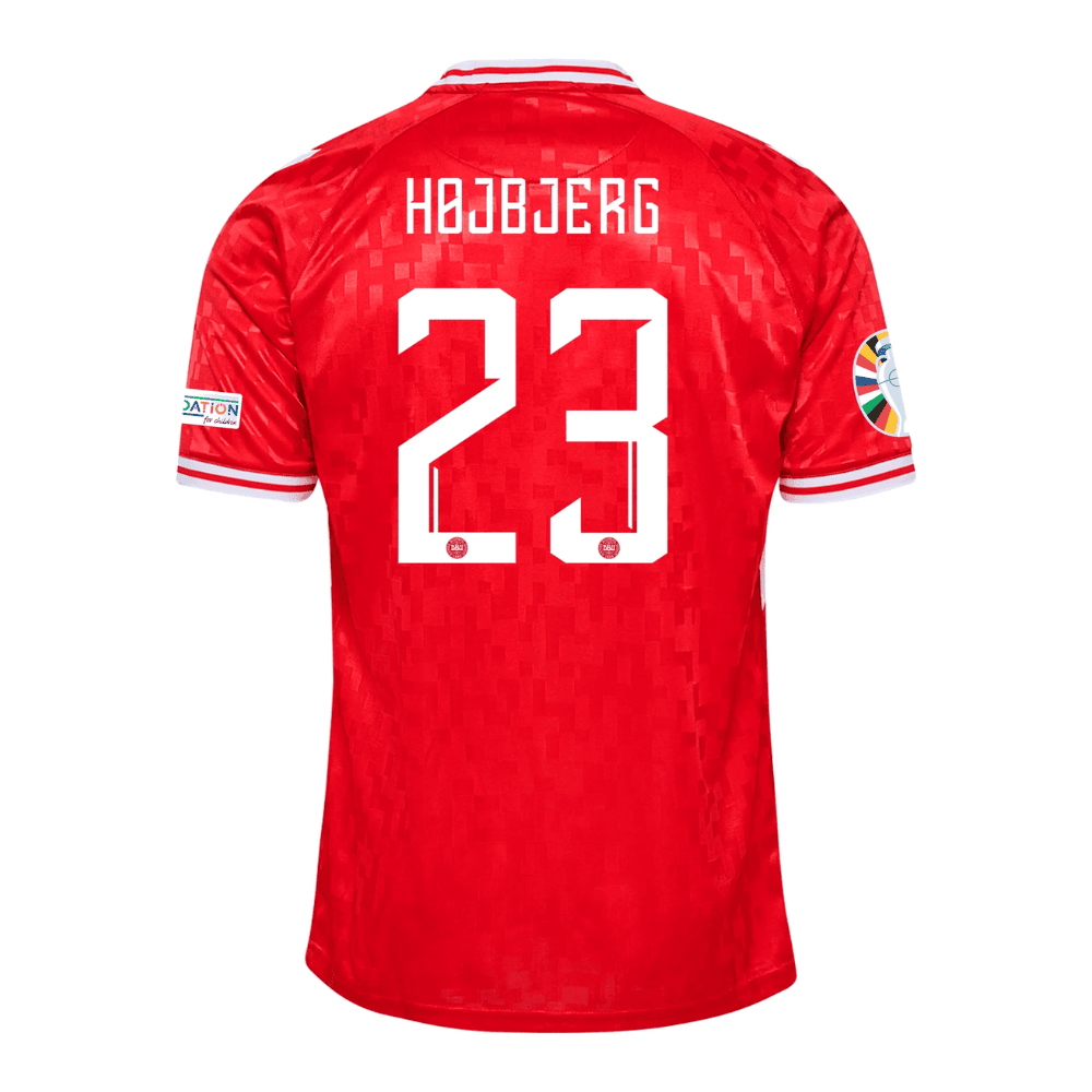 Pierre-Emile Højbjerg 23 Denmark National Team 2024 Home Stadium Men Jersey - Red