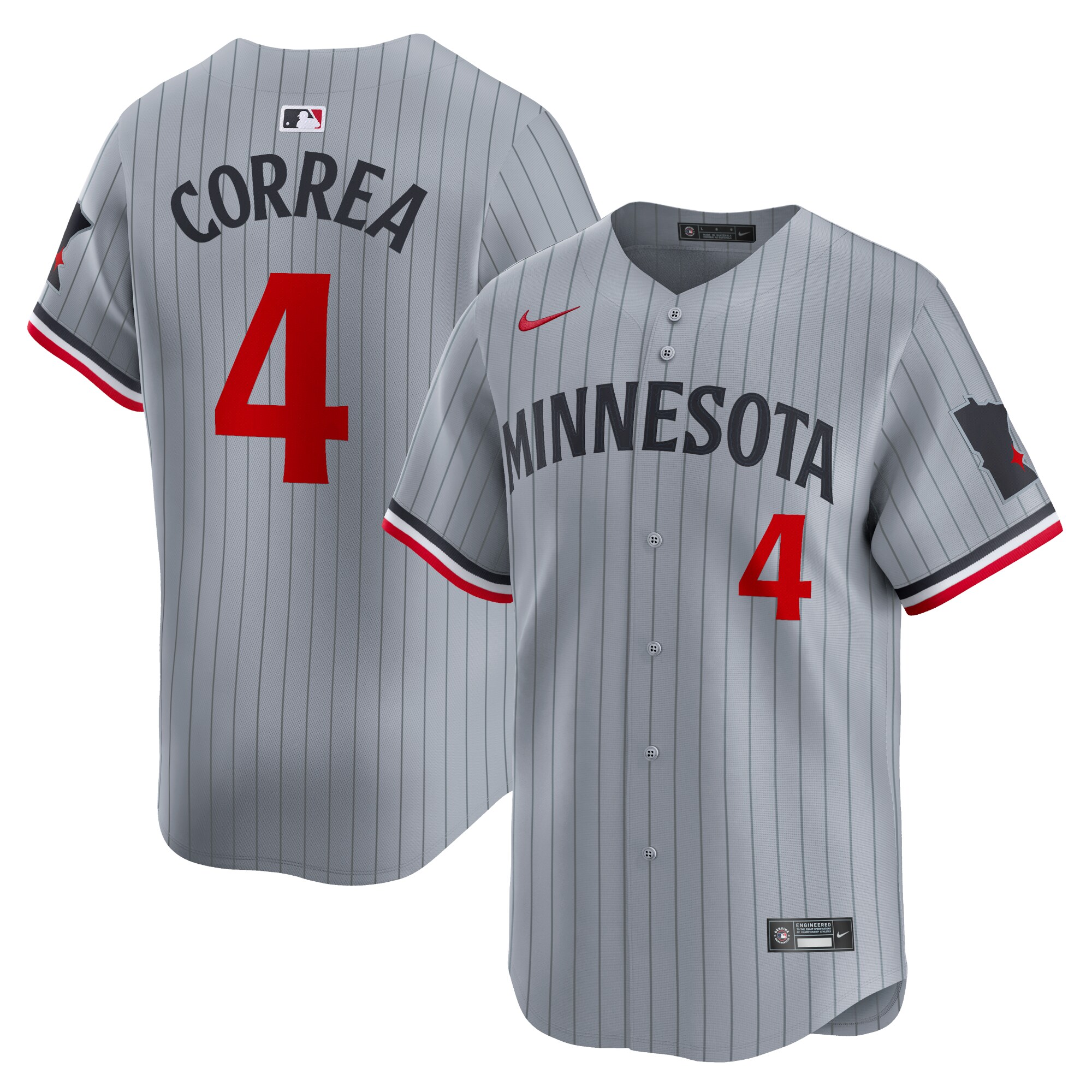 Carlos Correa Minnesota Twins  Road Limited Player Jersey\u00c2\u00a0\u00e2\u20ac\u201c Gray