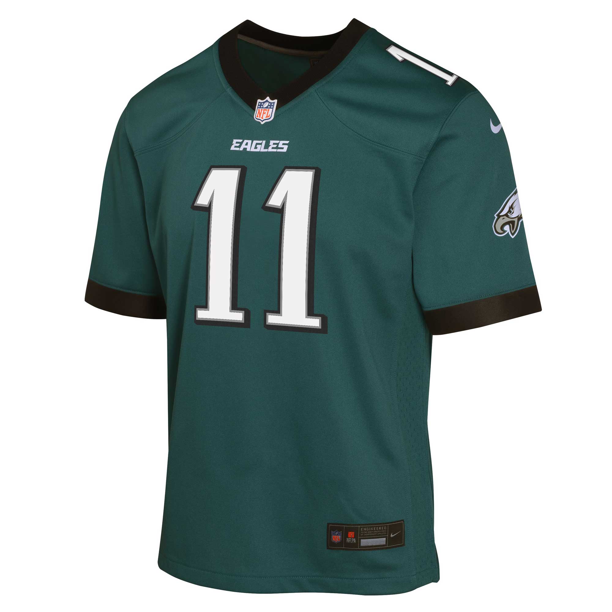 A.J. Brown Philadelphia Eagles  Youth Game Jersey - Midnight Green