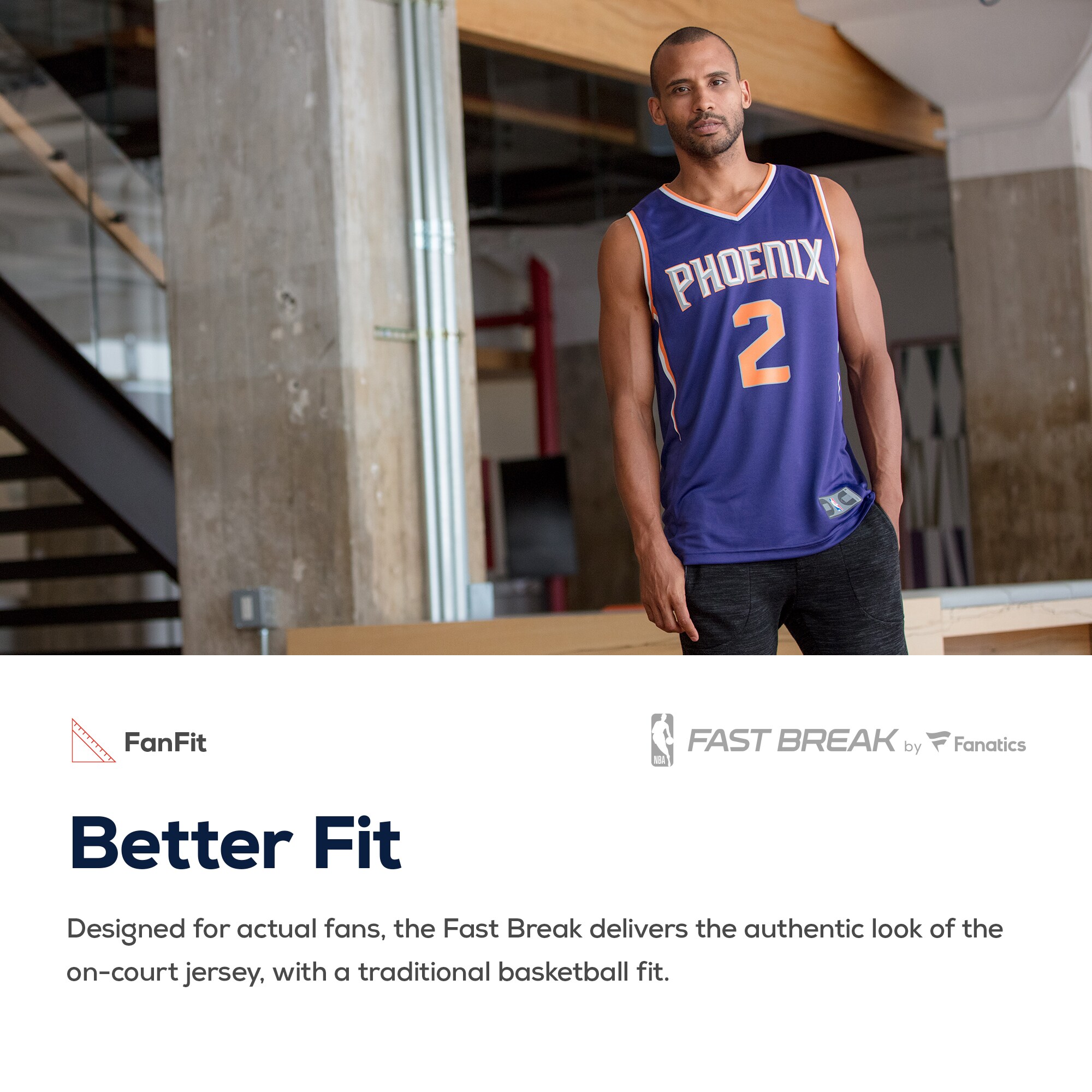 Devin Booker Phoenix Suns Fanatics Fast Break Replica Jersey Purple - Icon Edition