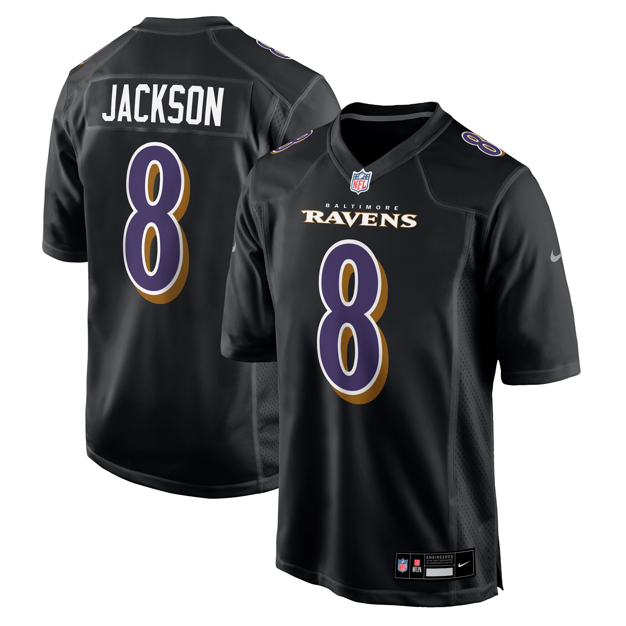 Lamar Jackson Baltimore Ravens  Fashion Game Jersey - Black