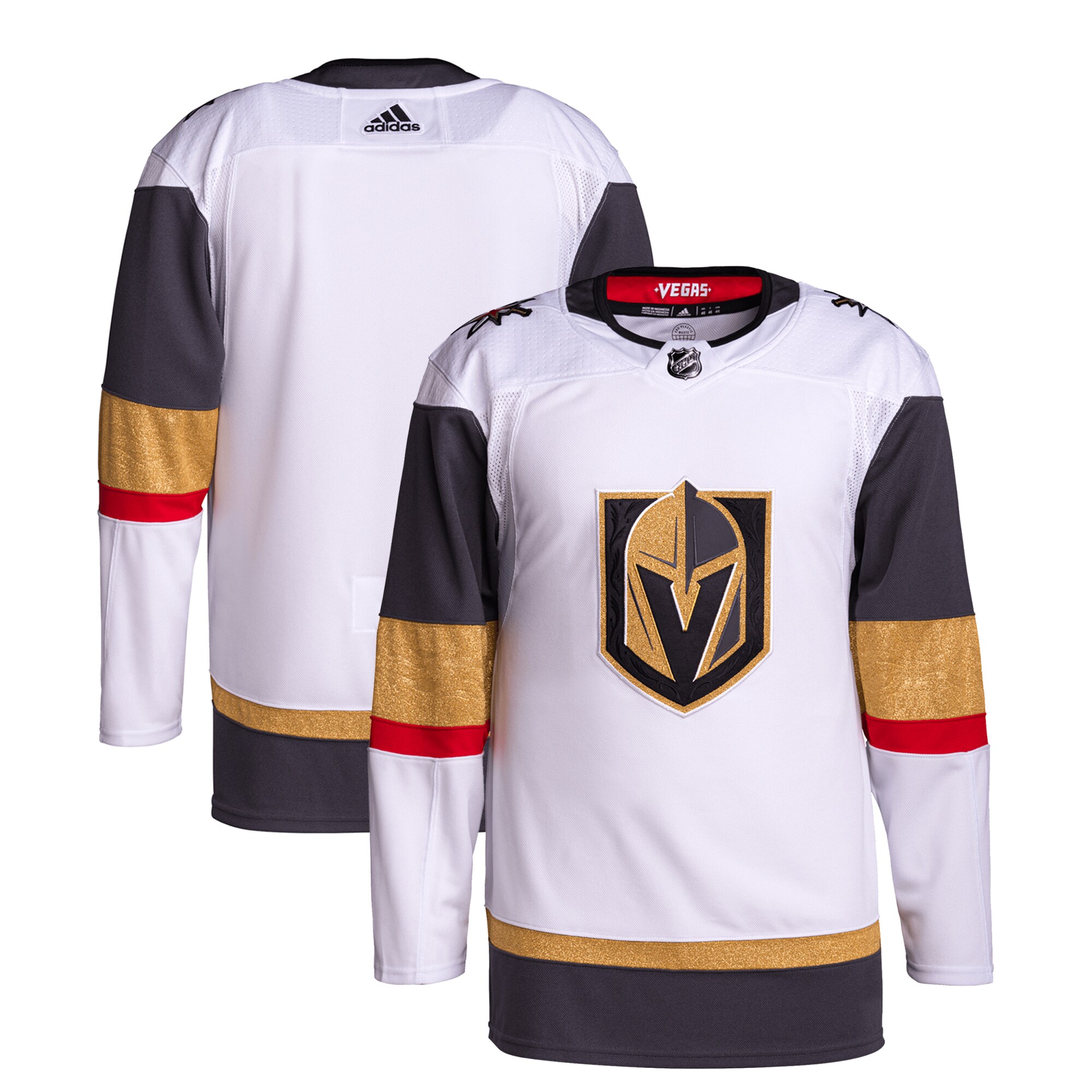 Vegas Golden Knights adidas Away Primegreen Authentic Jersey\u00c2\u00a0\u00e2\u20ac\u201c White
