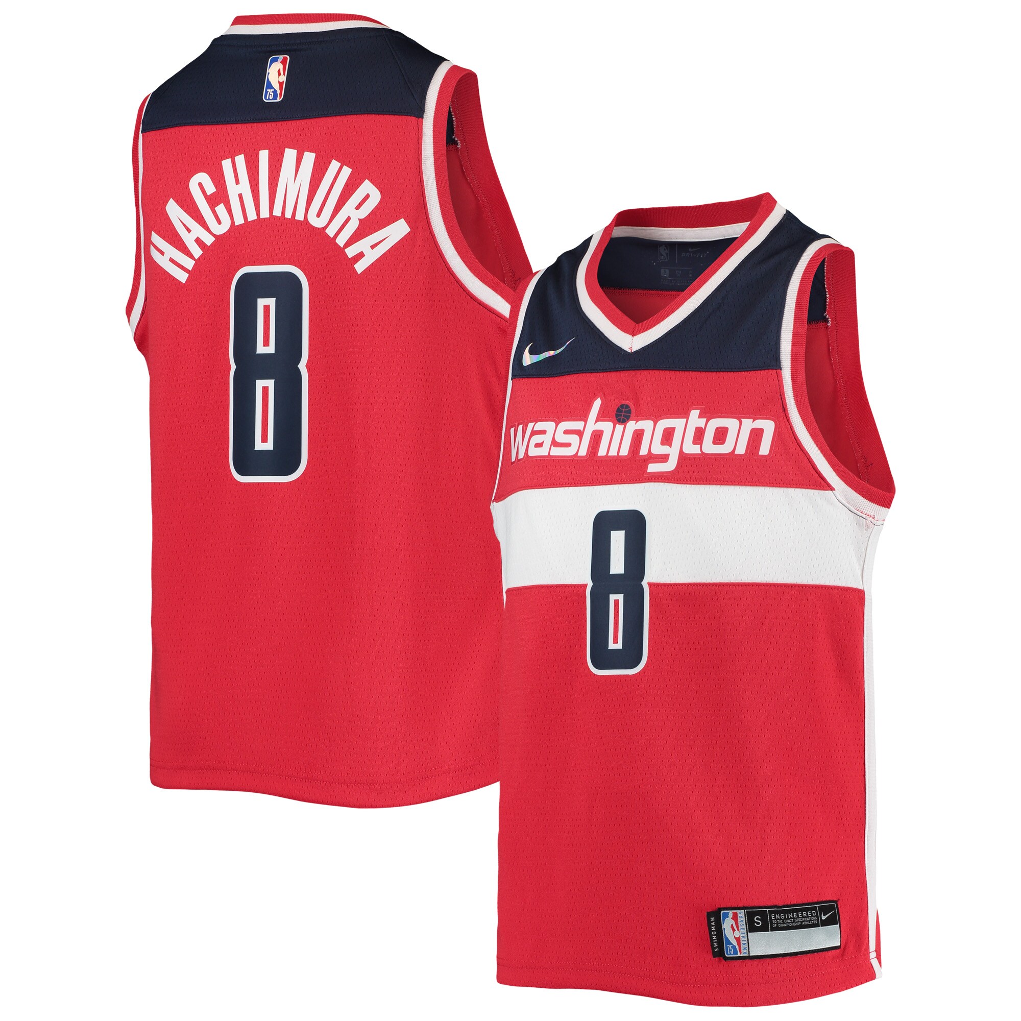 Rui Hachimura Washington Wizards  Youth 2021\/22 Diamond Swingman Jersey - Icon Edition - Red