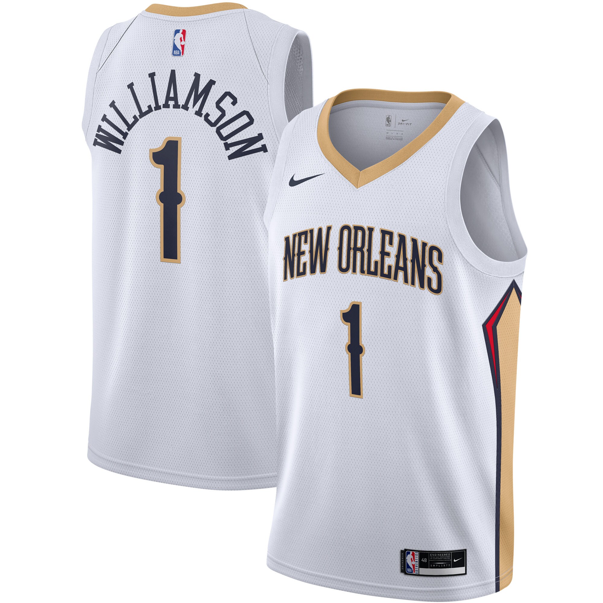 Zion Williamson New Orleans Pelicans  Swingman Jersey - White - Association Edition