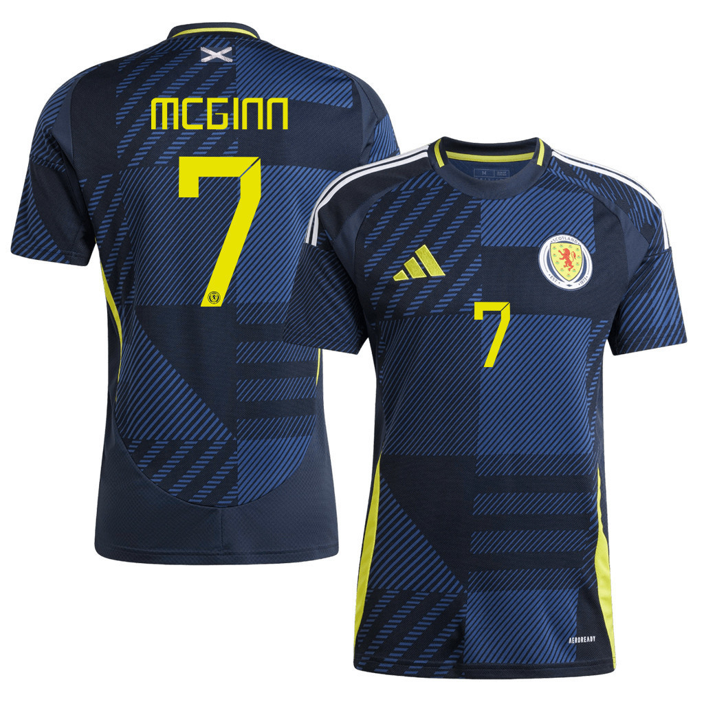 John McGinn 7 Scotland National Team 2024 Home Men Jersey - Navy