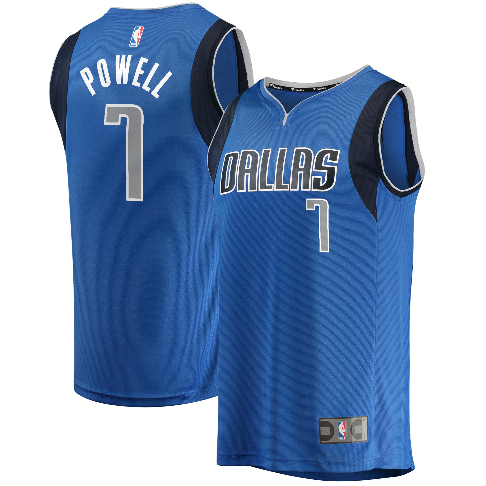 Dwight Powell Dallas Mavericks Fanatics Youth Fast Break Player Jersey - Icon Edition - Blue