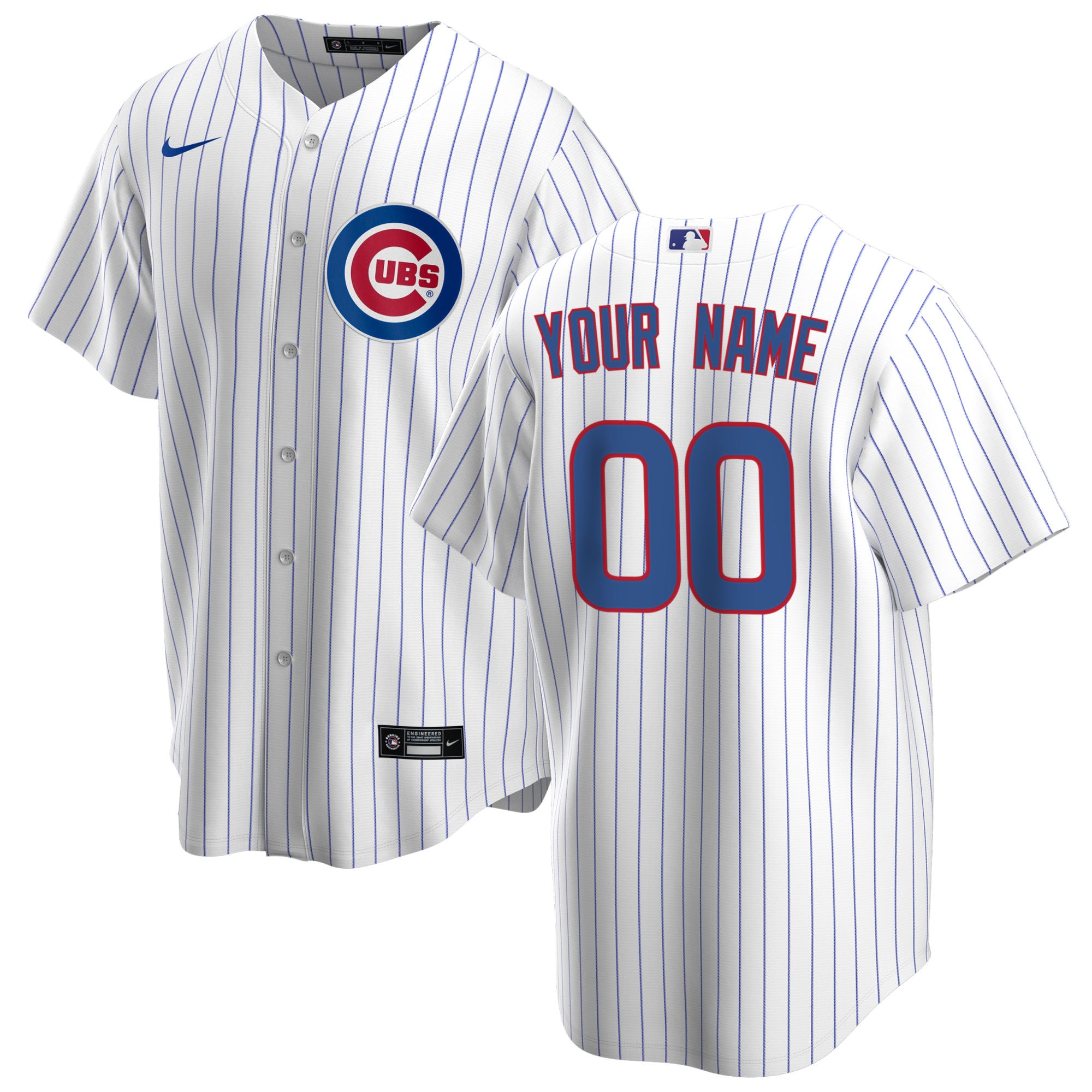 Chicago Cubs  Home Replica Custom Jersey - White