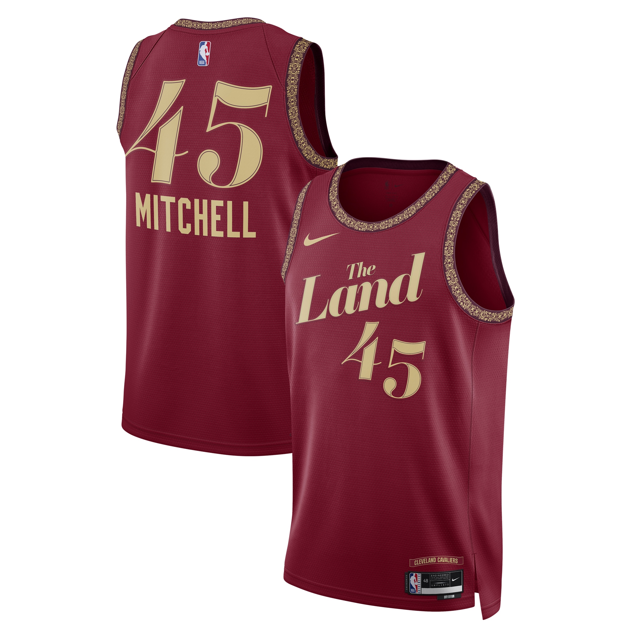 Donovan Mitchell Cleveland Cavaliers  Unisex 2023\/24 Swingman Jersey - Wine - City Edition