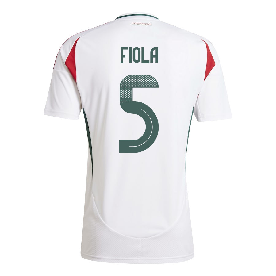 Attila Fiola 5 Hungary National Team 2024/25 Away Men Jersey - White