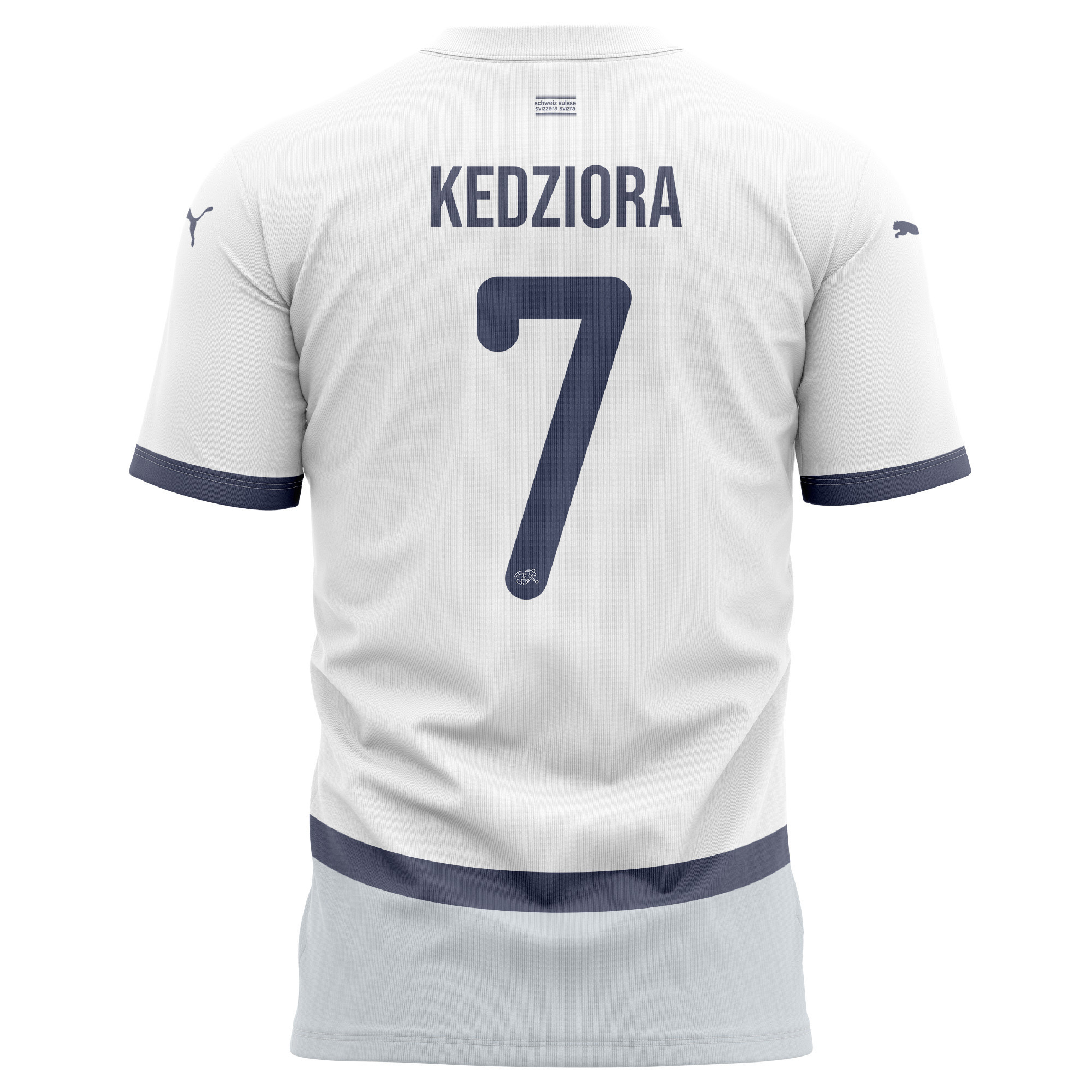 Michael Lang 7 Switzerland National Team 2024/25 Away Kits AOP T-shirt - White
