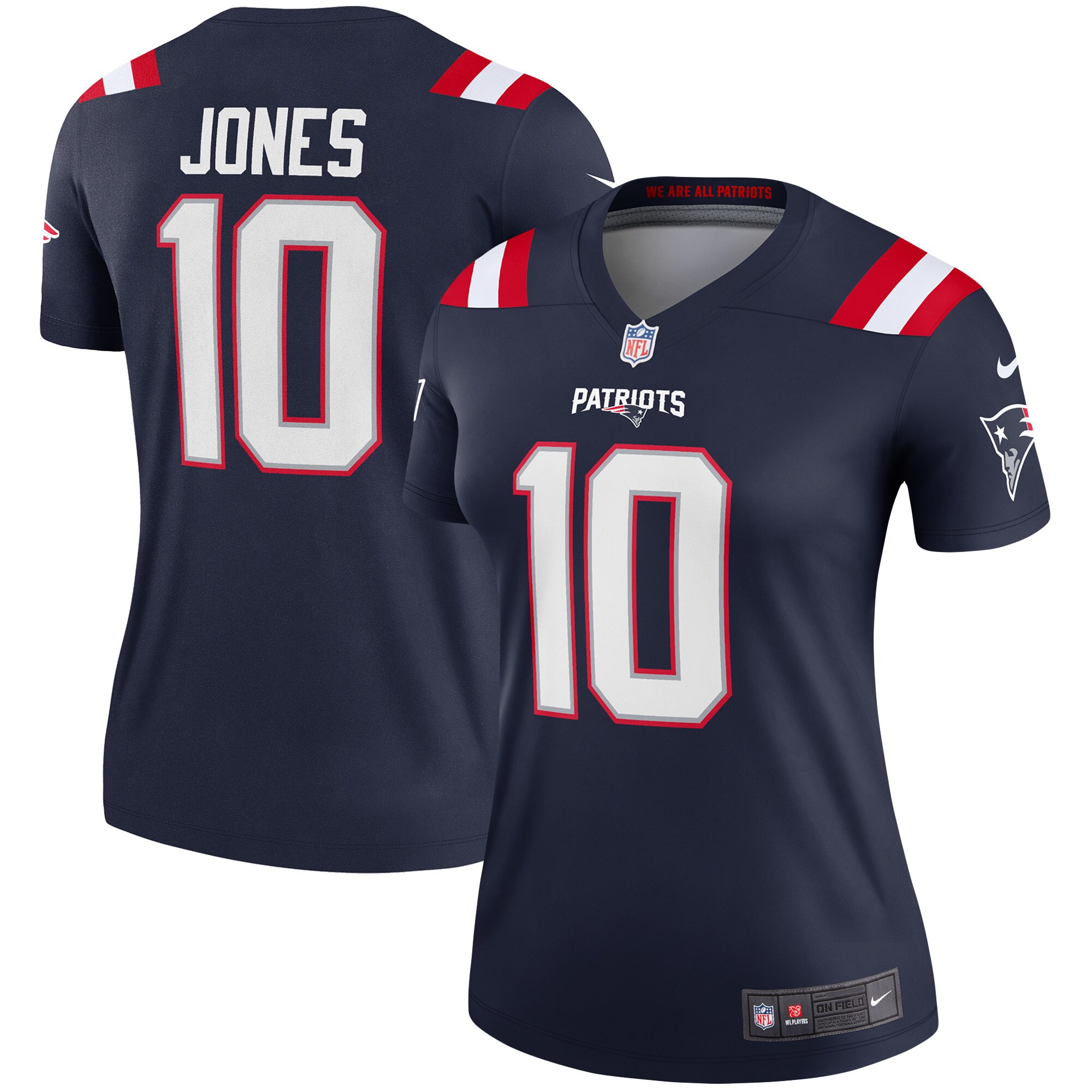 Mac Jones New England Patriots  Women's Legend Jersey - Navy