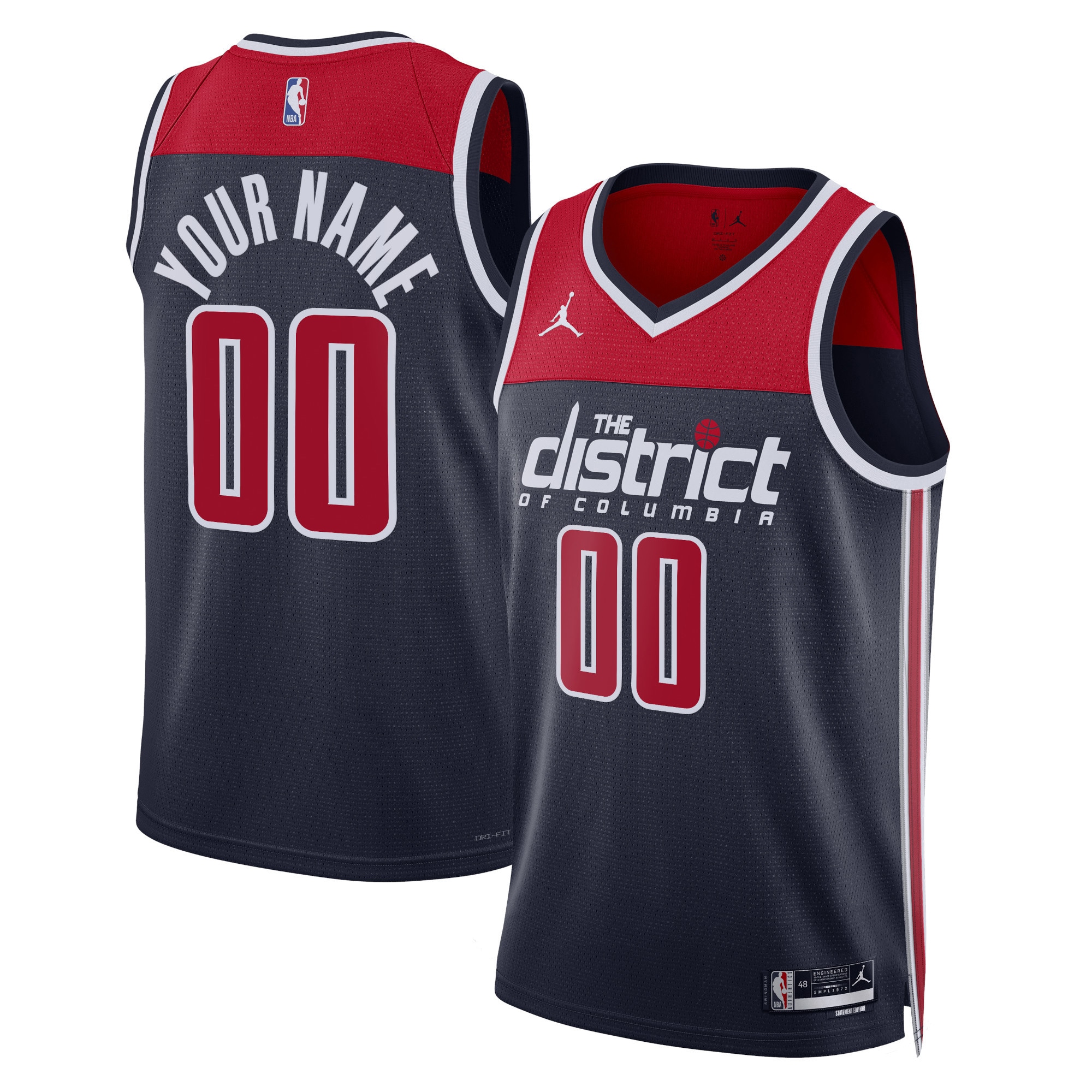 Washington Wizards Jordan Brand Unisex 2022\/23 Swingman Custom Jersey - Statement Edition - Navy