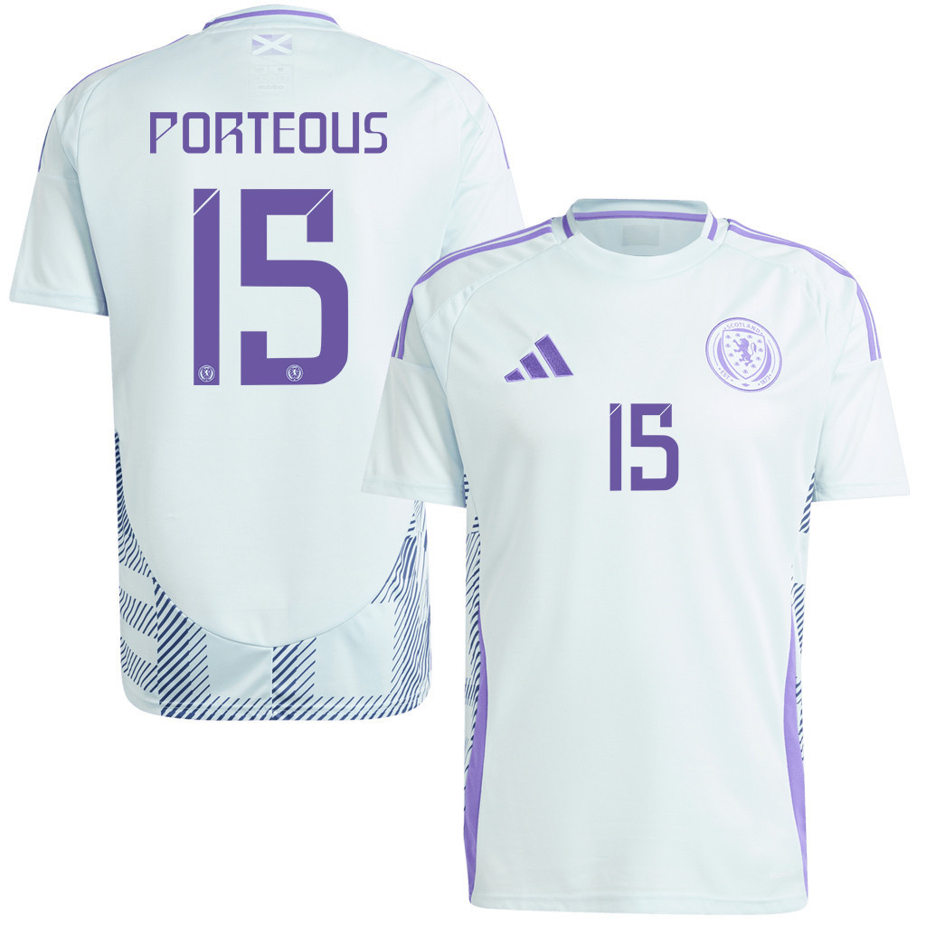 Ryan Porteous 15 Scotland National Team 2024 Away Men Jersey - White