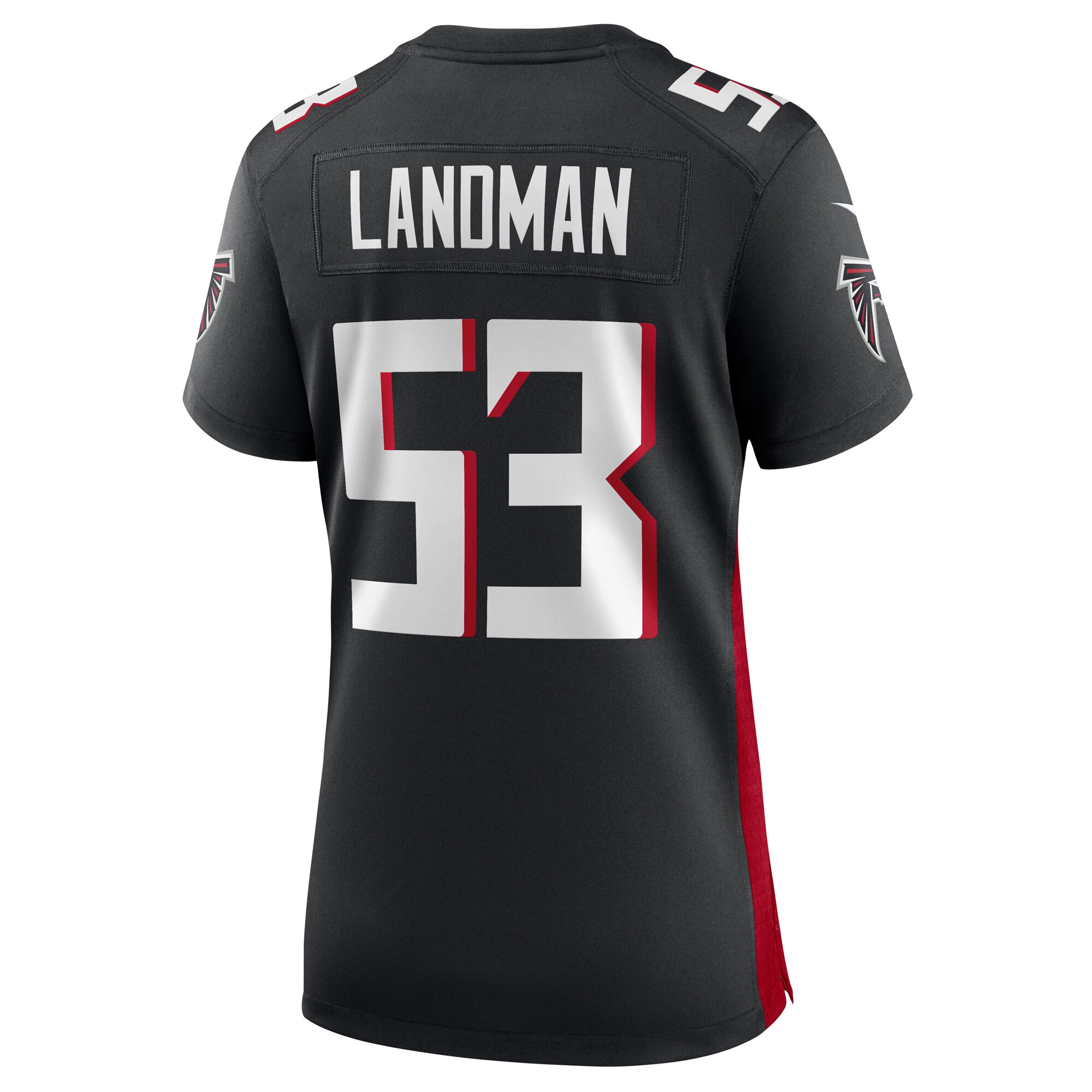 Nate Landman Atlanta Falcons  Women's Team Game Jersey -  Black