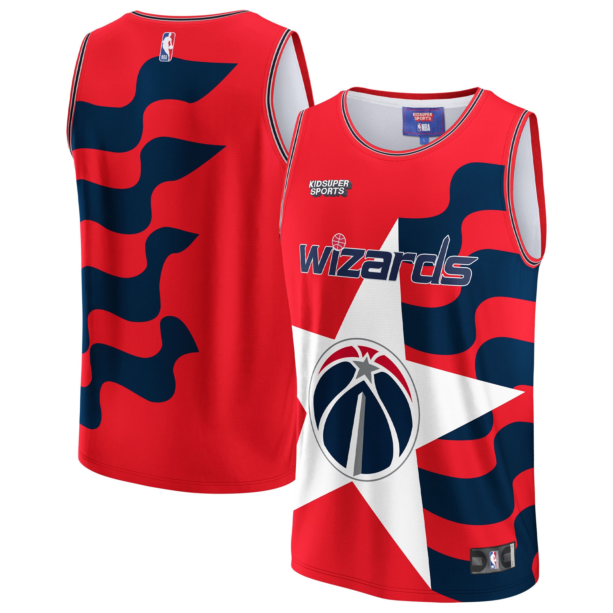Washington Wizards NBA & KidSuper Studios by Fanatics Unisex Hometown Jersey - Red
