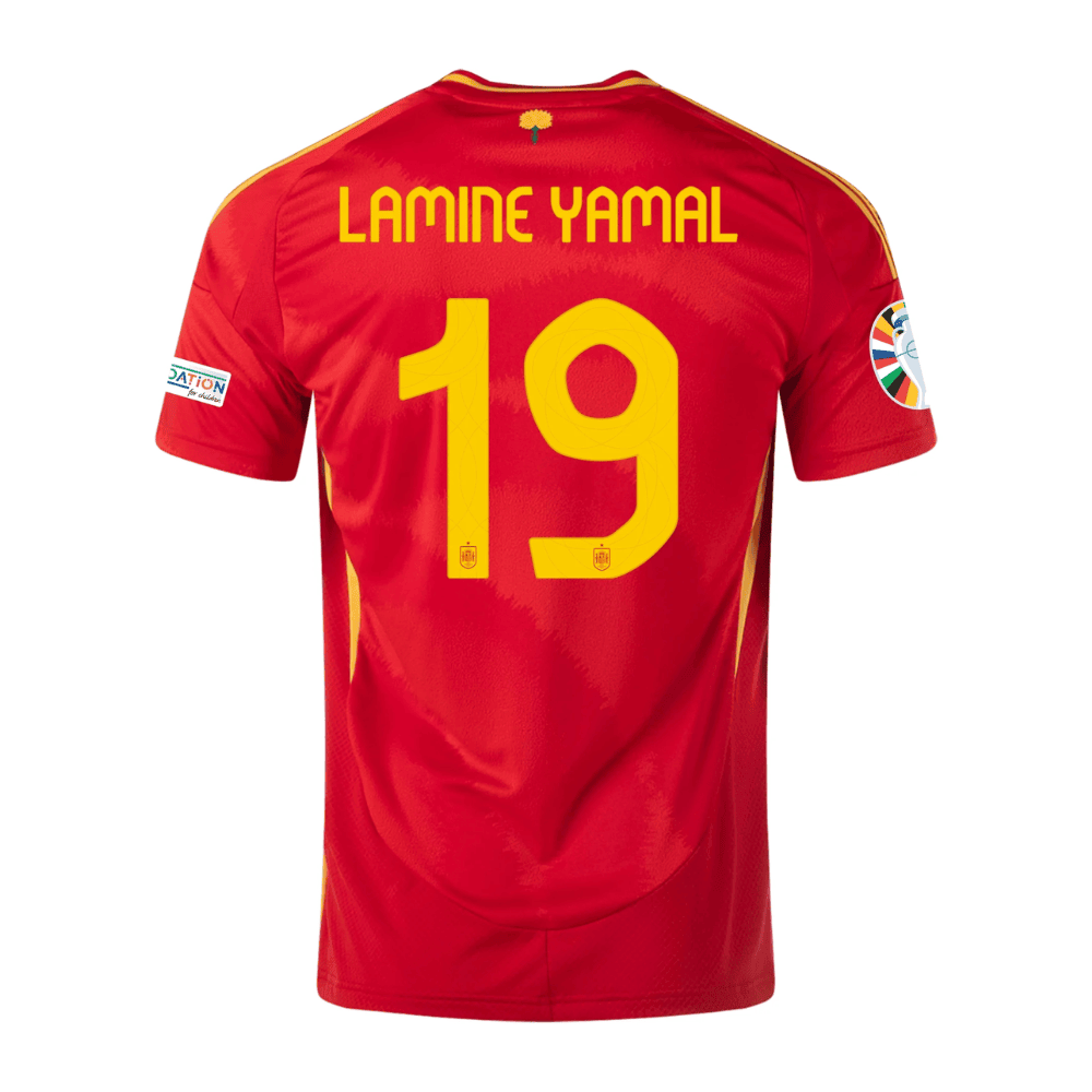 Lamine Yamal 19 Spain National Team 2024 Home Men Jersey - Scarlet