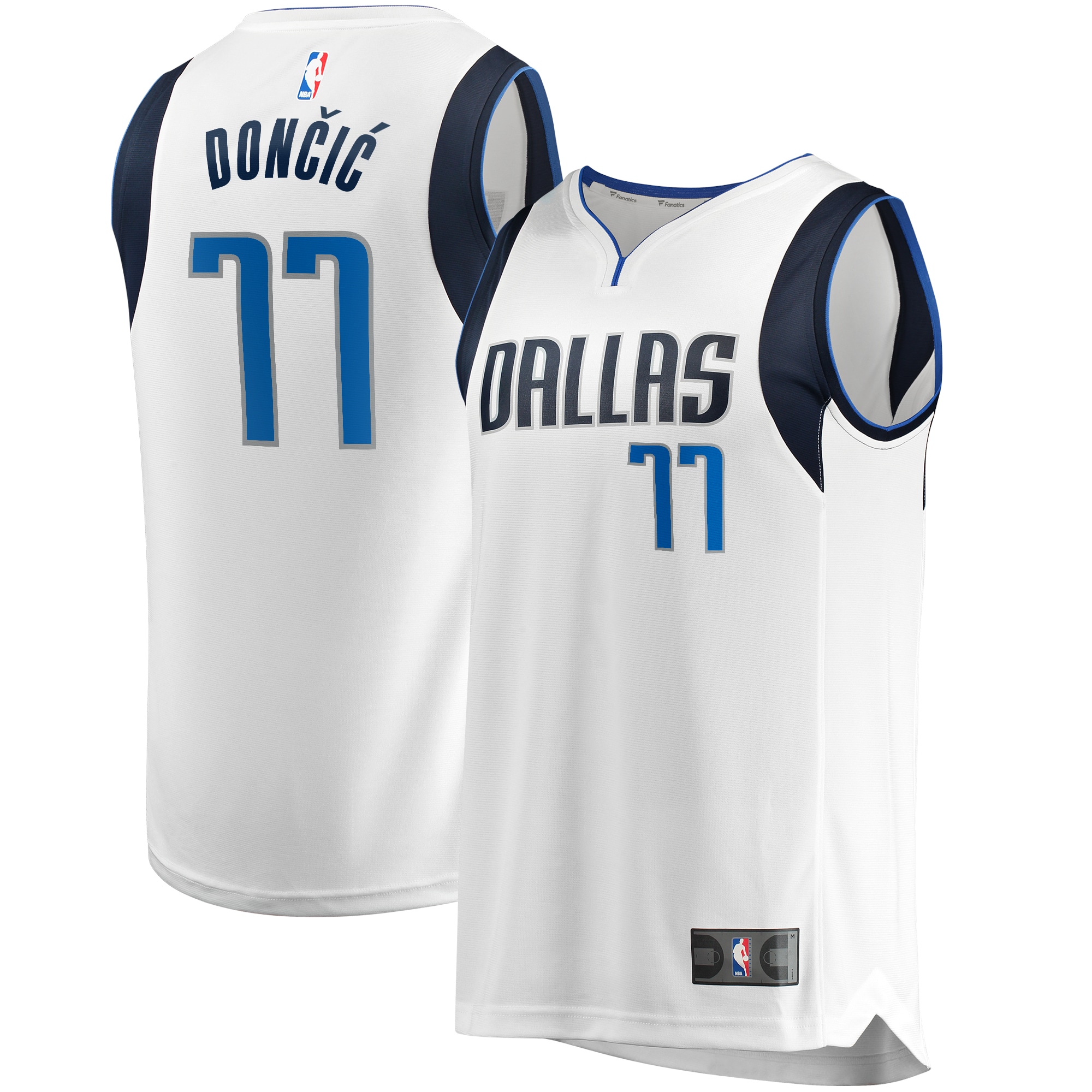 Luka Don\u00c4\u008di\u00c4\u2021 Dallas Mavericks Fanatics Fast Break Replica Player Jersey - Association Edition - White