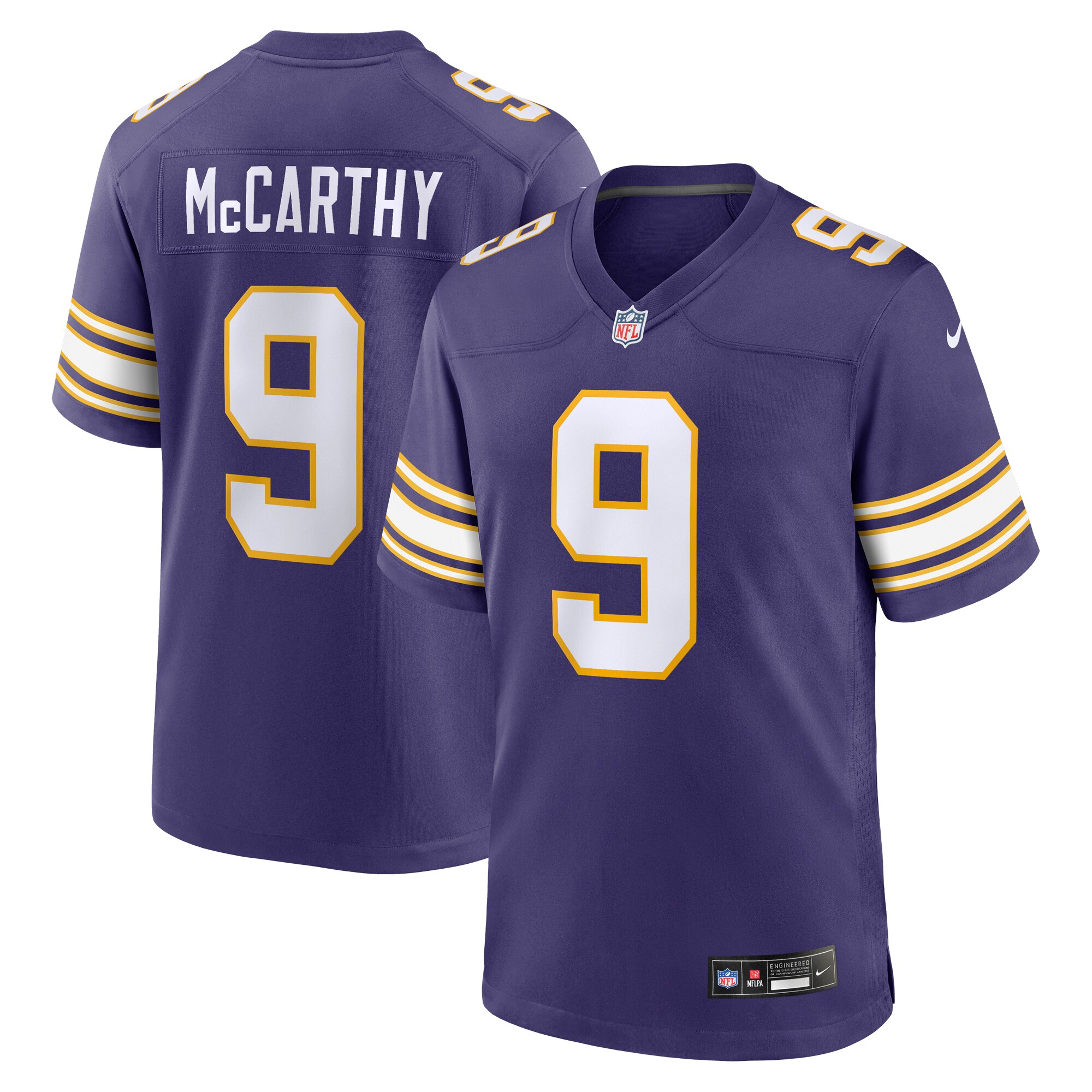 J.J. McCarthy Minnesota Vikings  2nd Alternate 2024 NFL Draft First Round Pick Player Game Jersey - Purple