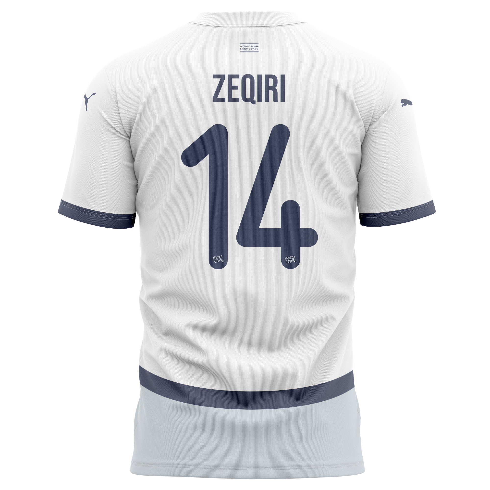 Haris Seferović 9 Switzerland National Team 2024/25 Away Kits AOP T-shirt - White