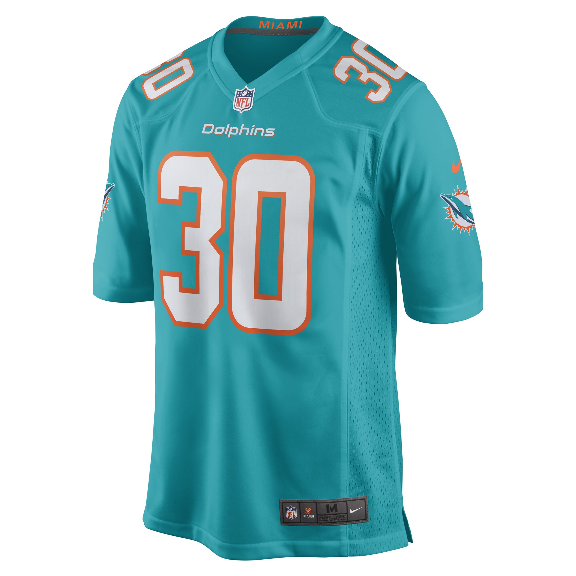 Alec Ingold Miami Dolphins  Game Player Jersey - Aqua