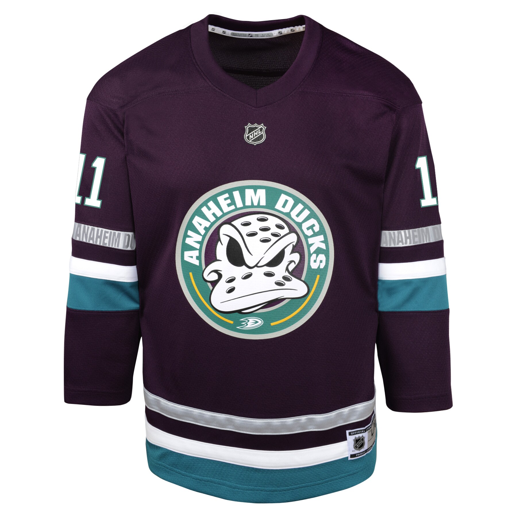 Trevor Zegras Anaheim Ducks Youth 30th Anniversary Replica Player Jersey\u00c2\u00a0\u00e2\u20ac\u201c Purple