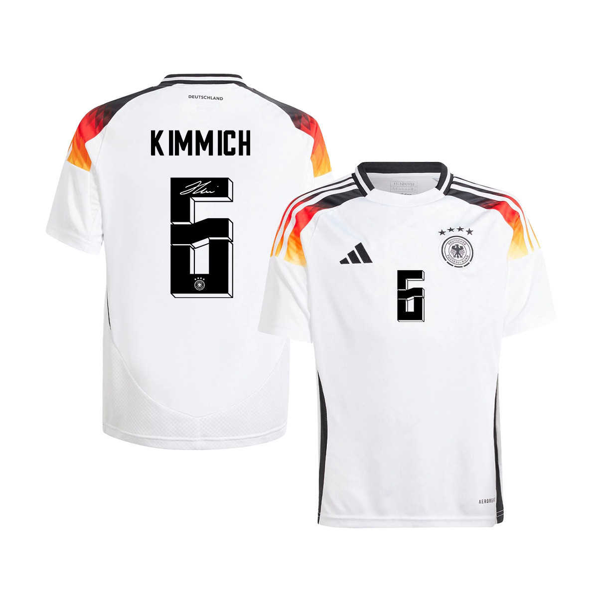 Joshua Kimmich 6 Signed Germany National Team 2024/25 YOUTH Jersey Autographed - Home