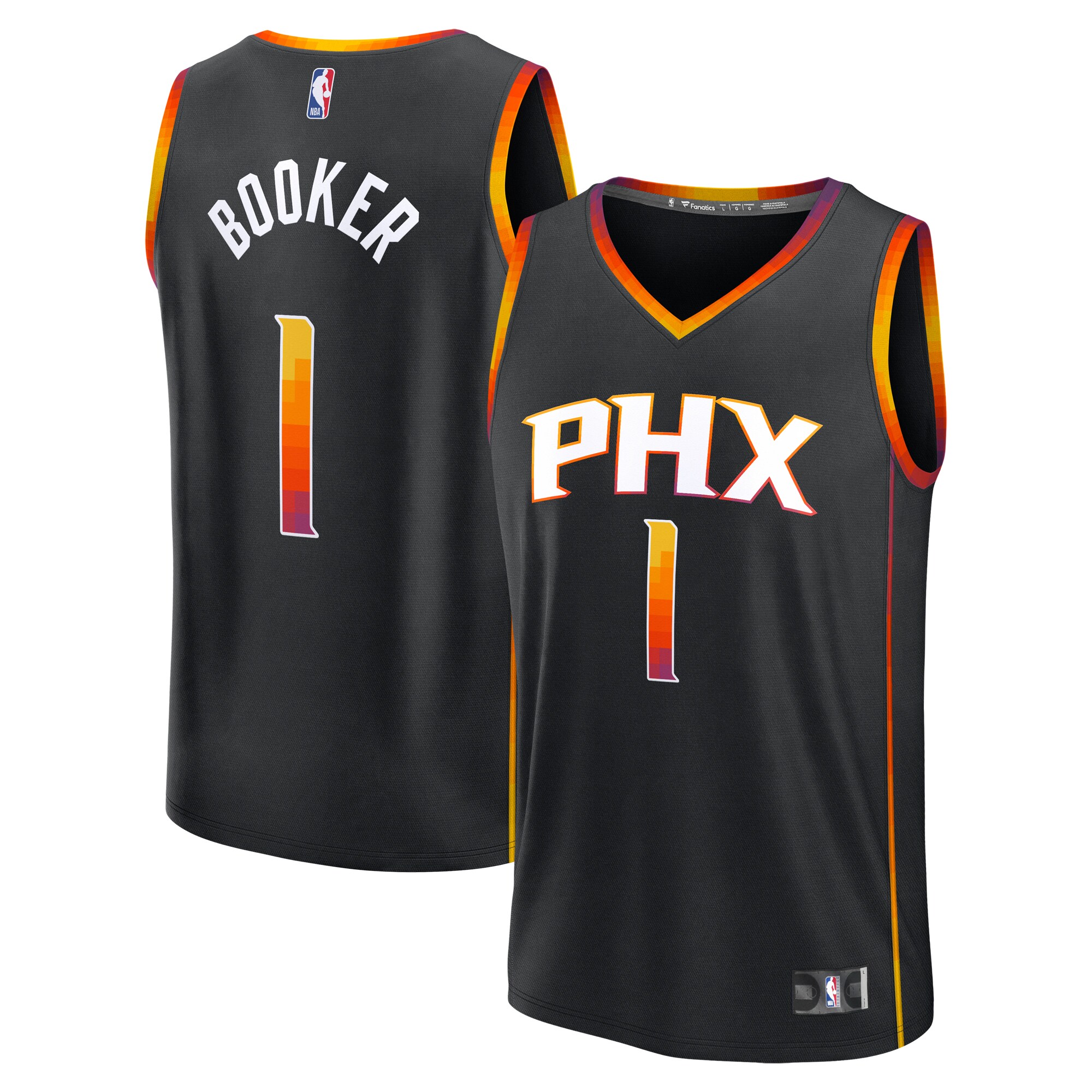Devin Booker Phoenix Suns Fanatics Youth Fast Break Replica Player Jersey - Statement Edition - Black