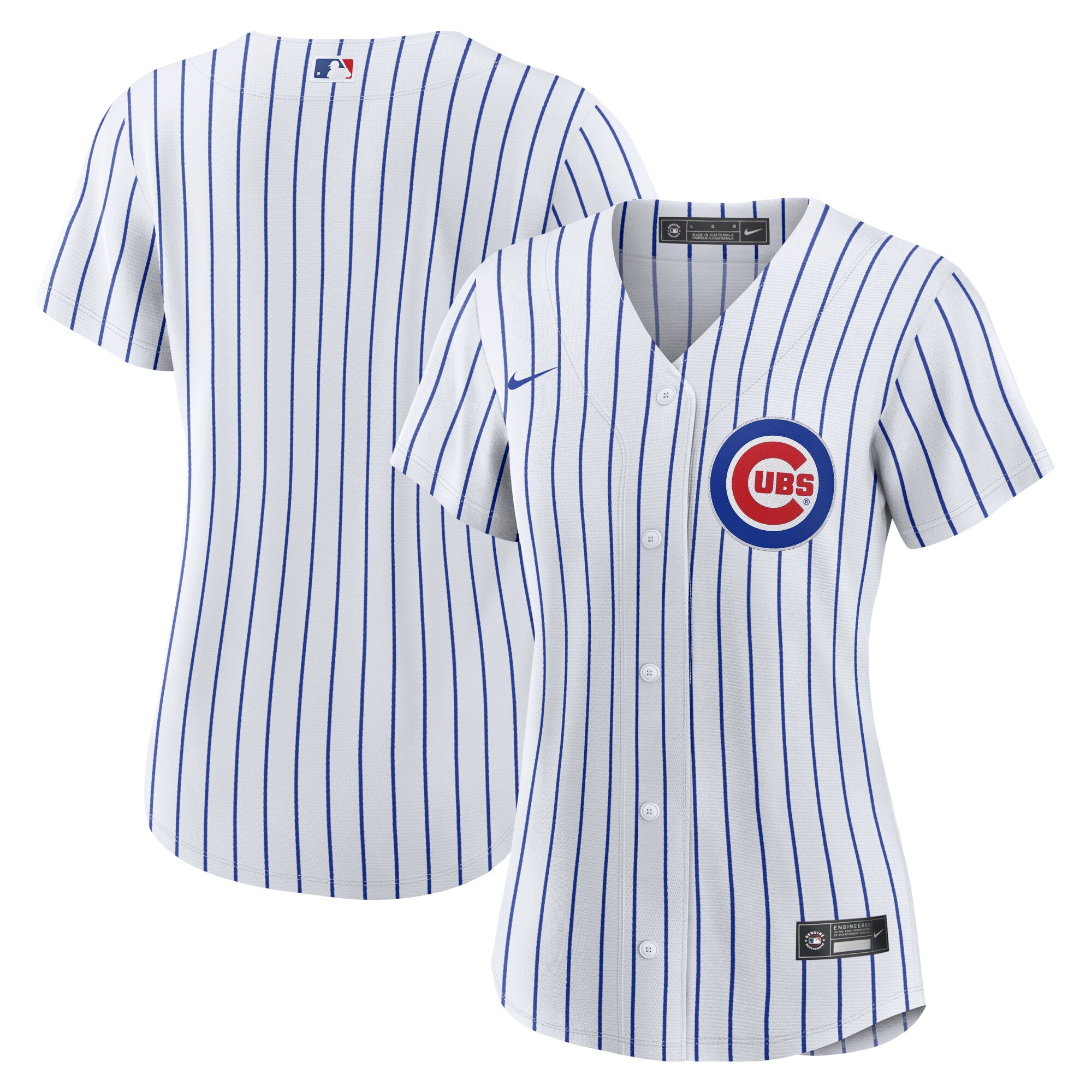 Chicago Cubs  Women's Home Blank Replica Jersey - White