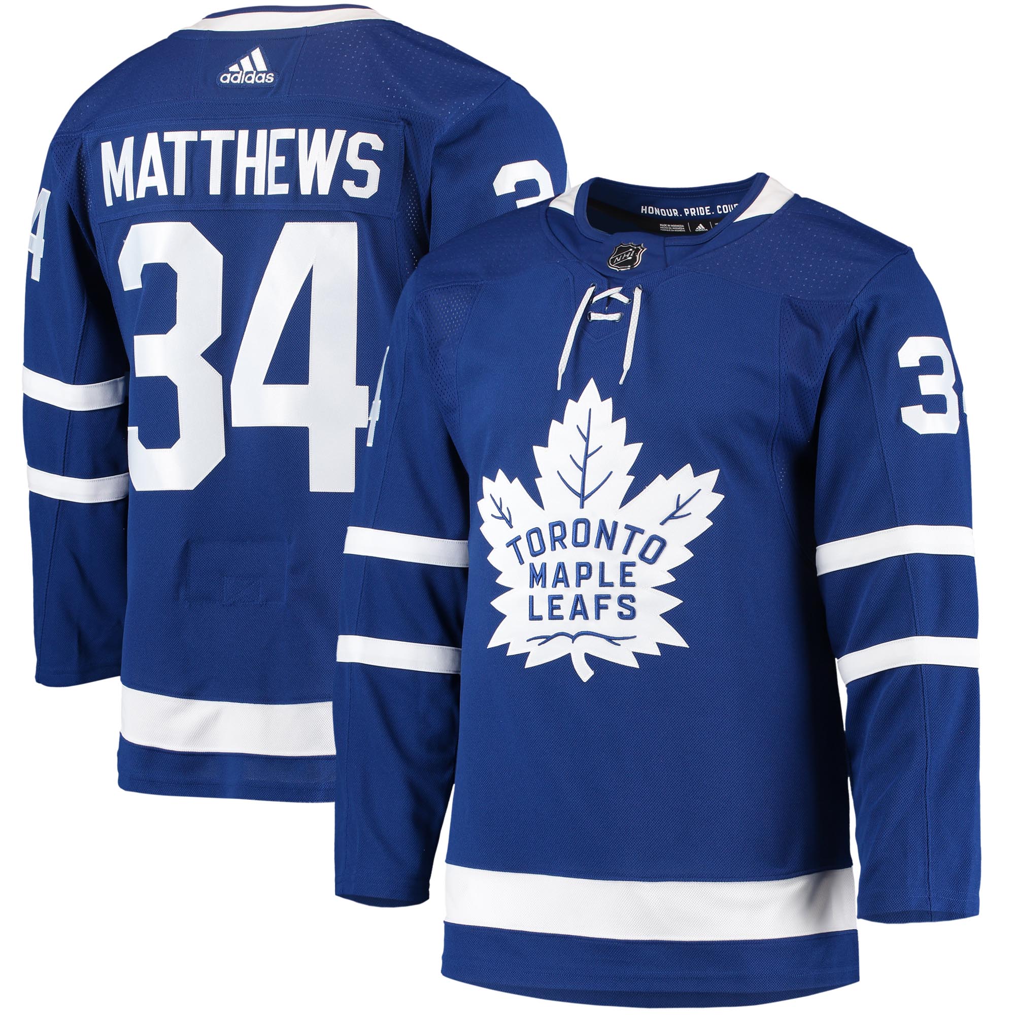 Auston Matthews Toronto Maple Leafs adidas Home Primegreen Authentic Player Jersey - Blue