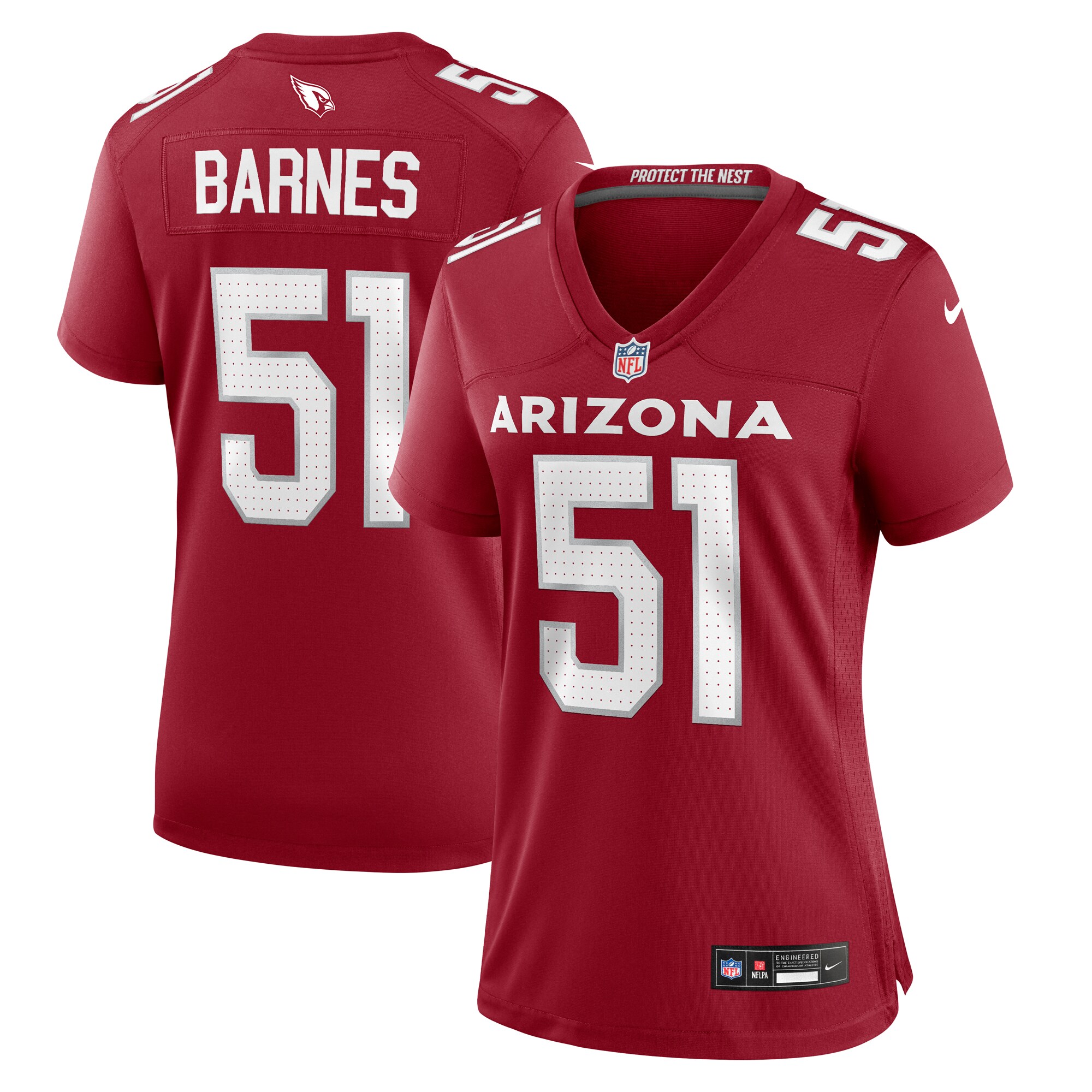 Krys Barnes Arizona Cardinals  Women's Team Game Jersey -  Cardinal