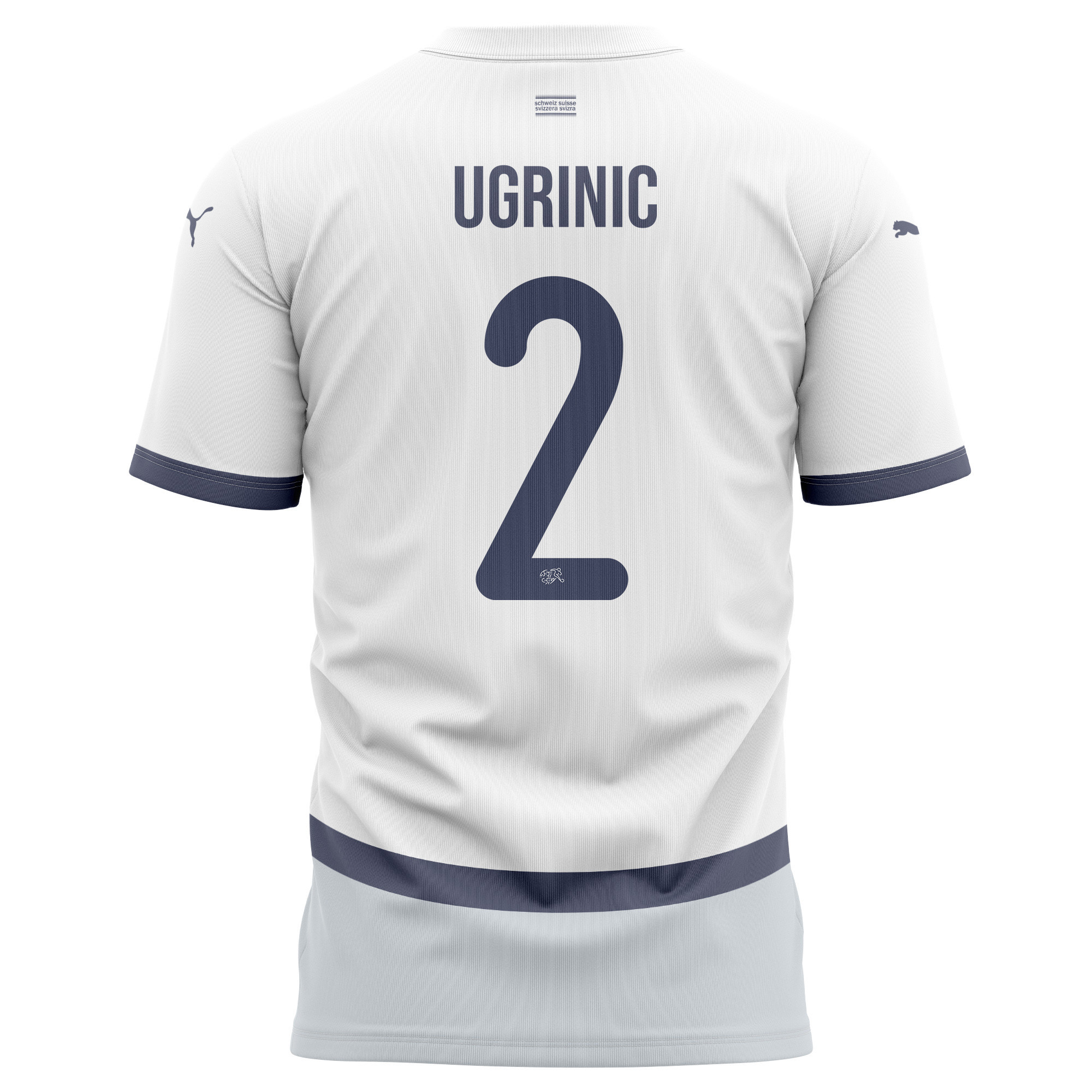 Filip Ugrinic 2 Switzerland National Team 2024/25 Away Kits AOP T-shirt - White