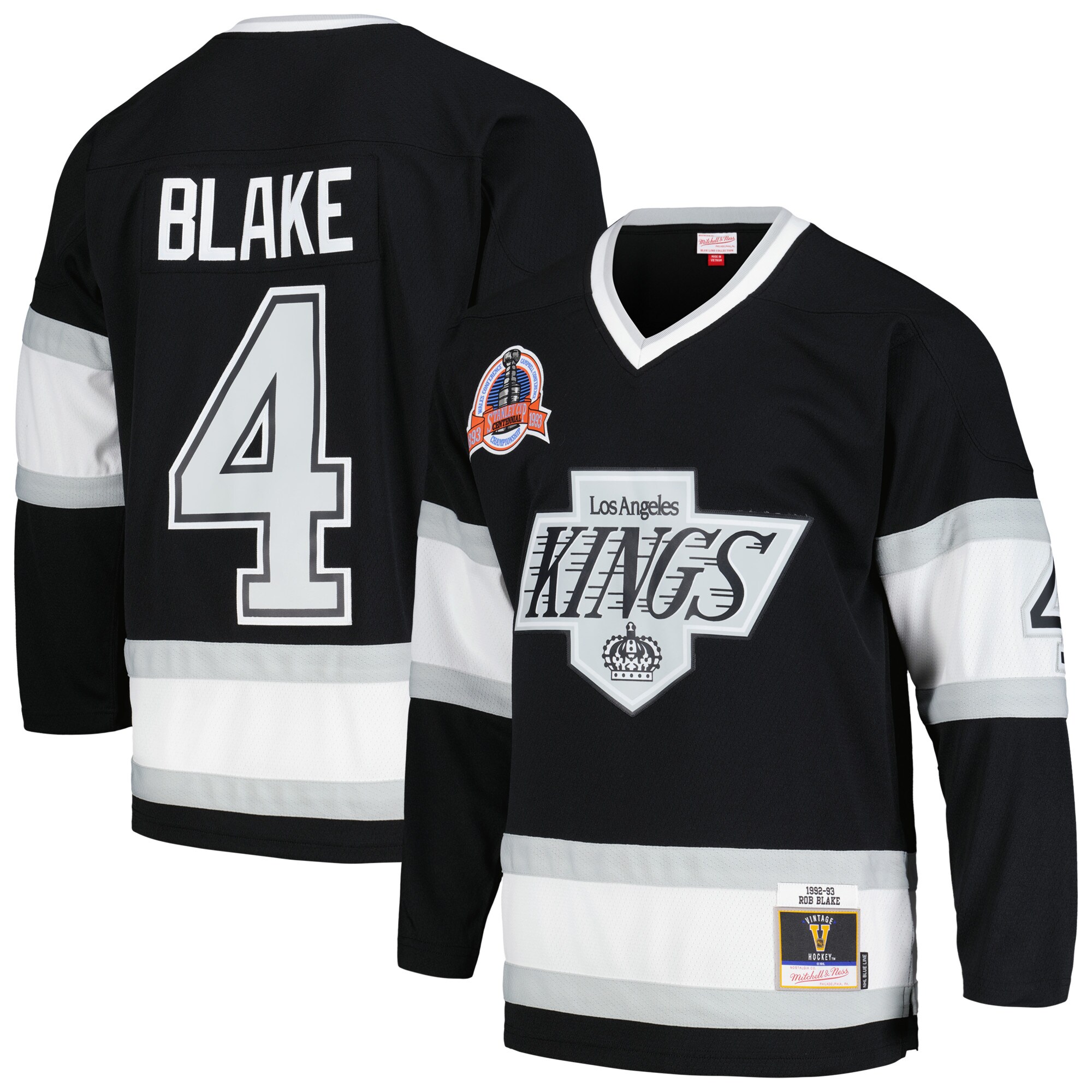 Rob Blake Los Angeles Kings Mitchell & Ness  1992\/93 Blue Line Player Jersey - Black