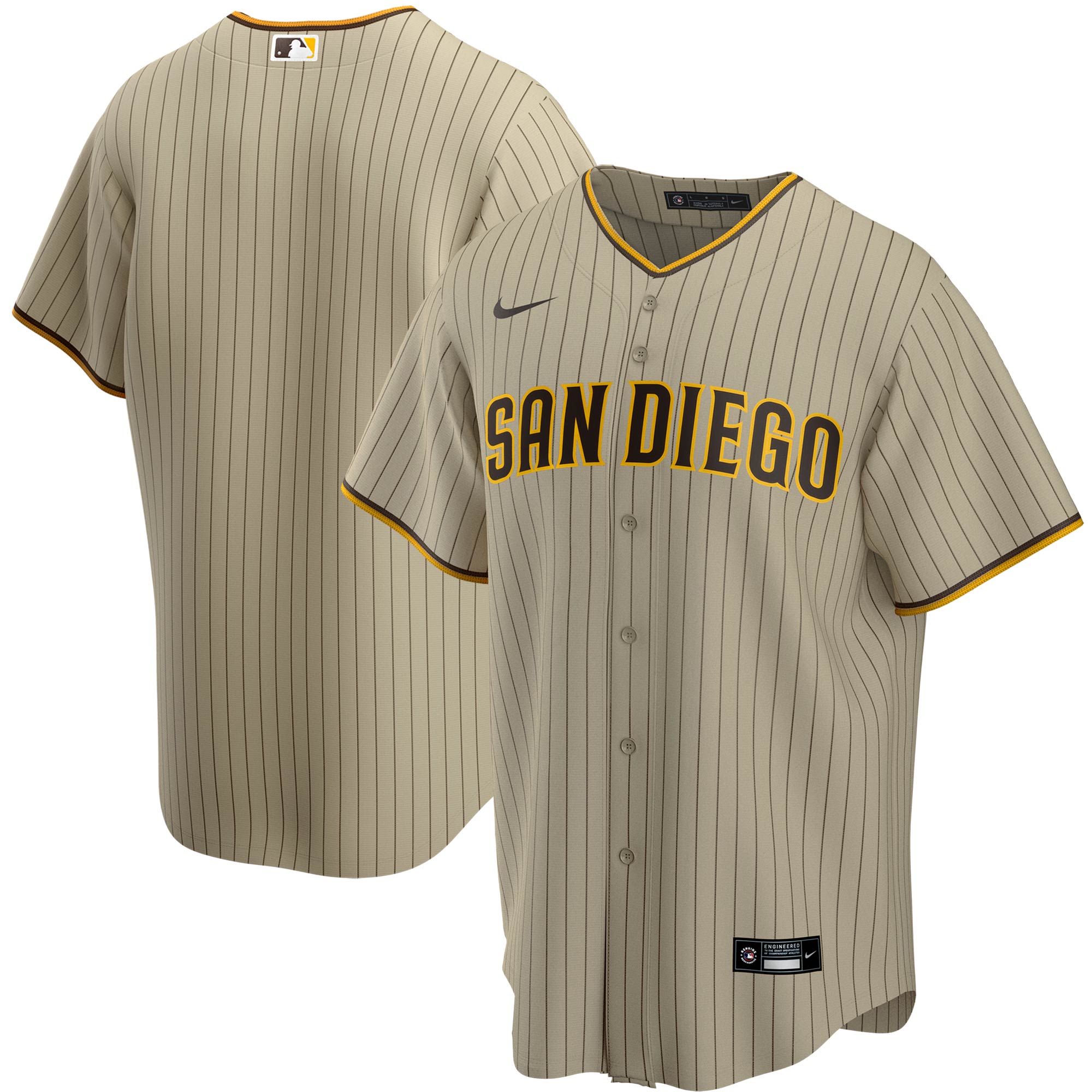 San Diego Padres  Alternate Replica Team Jersey - Tan