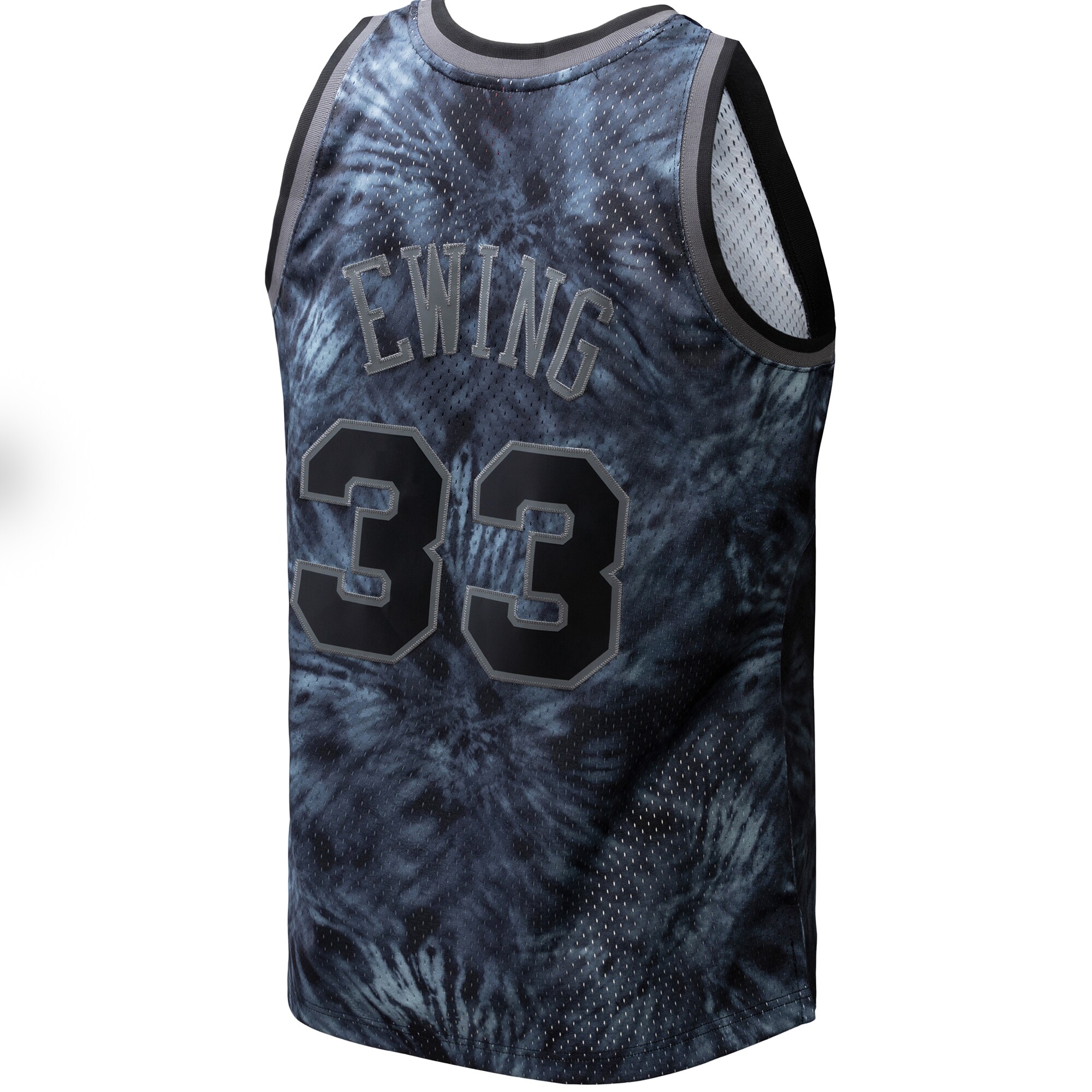 Patrick Ewing New York Knicks Mitchell & Ness Hardwood Classics 1991\/92 Tie-Dye Swingman Jersey - Black
