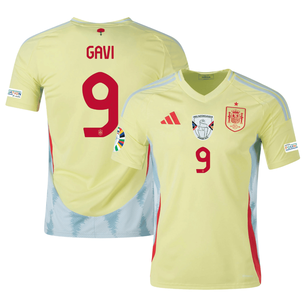 Gavi 9 Spain National Team 2024 Away Men Jersey - Yellow