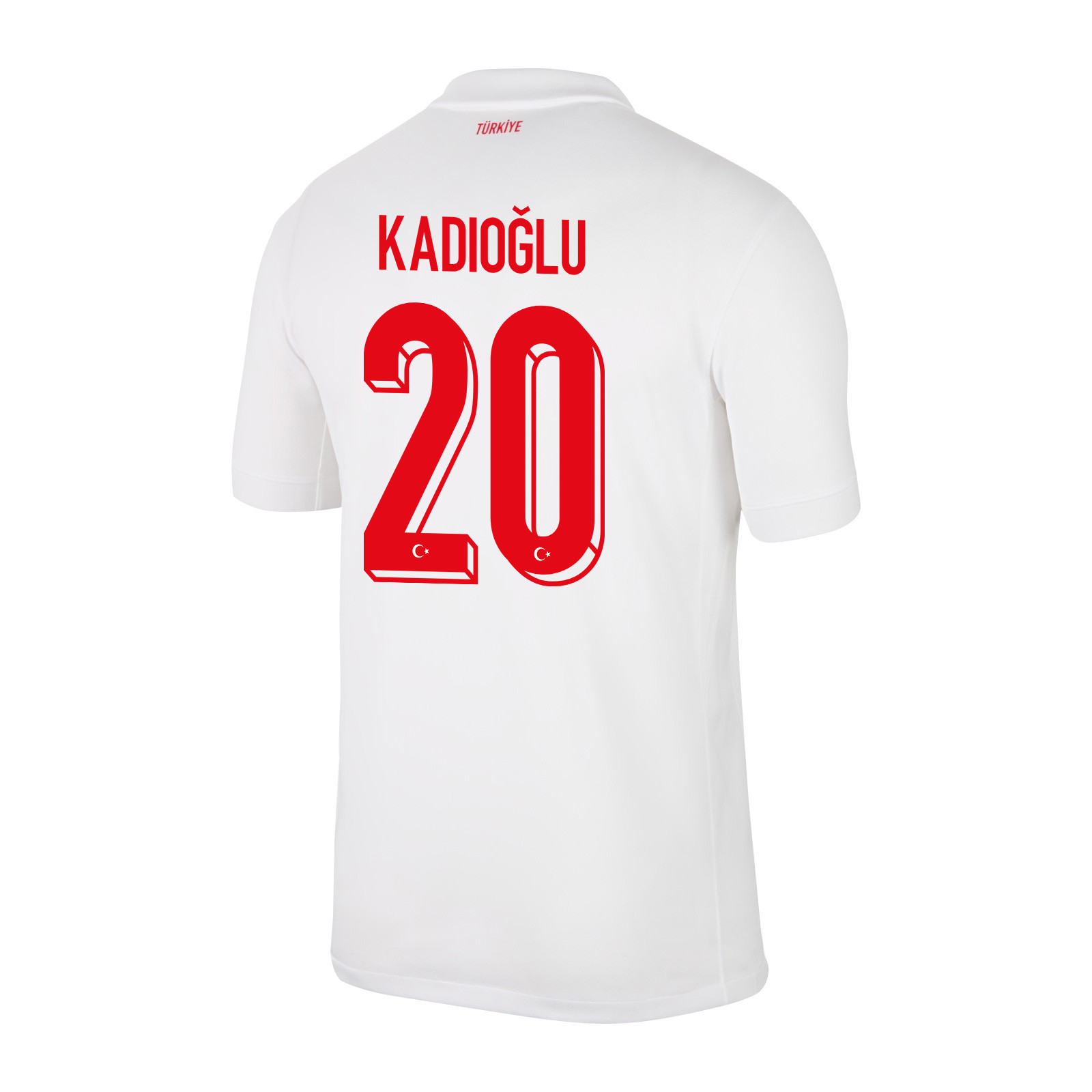 Ferdi Kadıoğlu 20 Turkey National Team 2024 Home Stadium Men Jersey - White