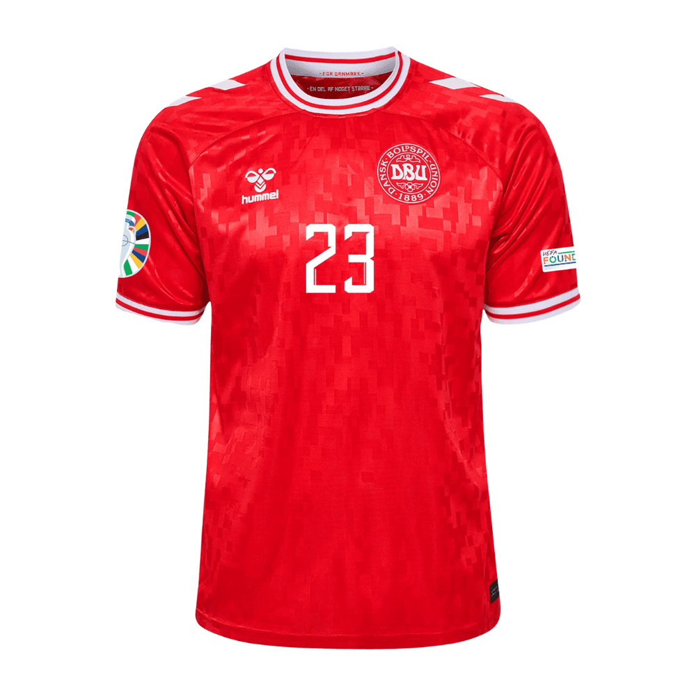 Pierre-Emile Højbjerg 23 Denmark National Team 2024 Home Stadium Men Jersey - Red
