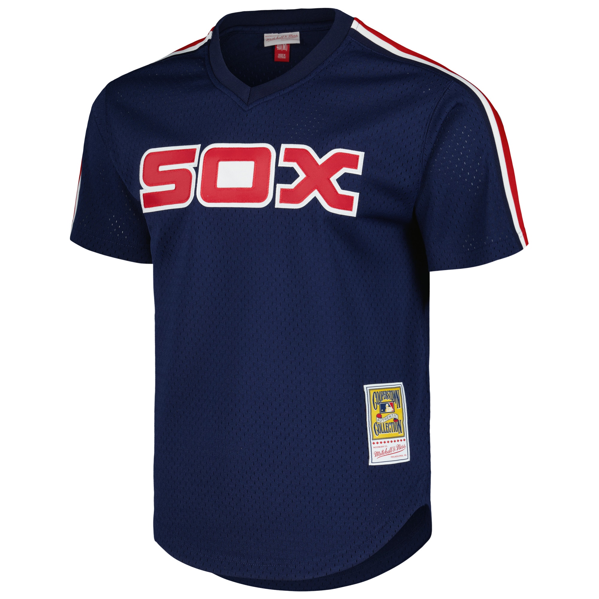 Carlton Fisk Chicago White Sox Mitchell & Ness 1983 Cooperstown Collection Mesh Batting Practice Jersey - Navy