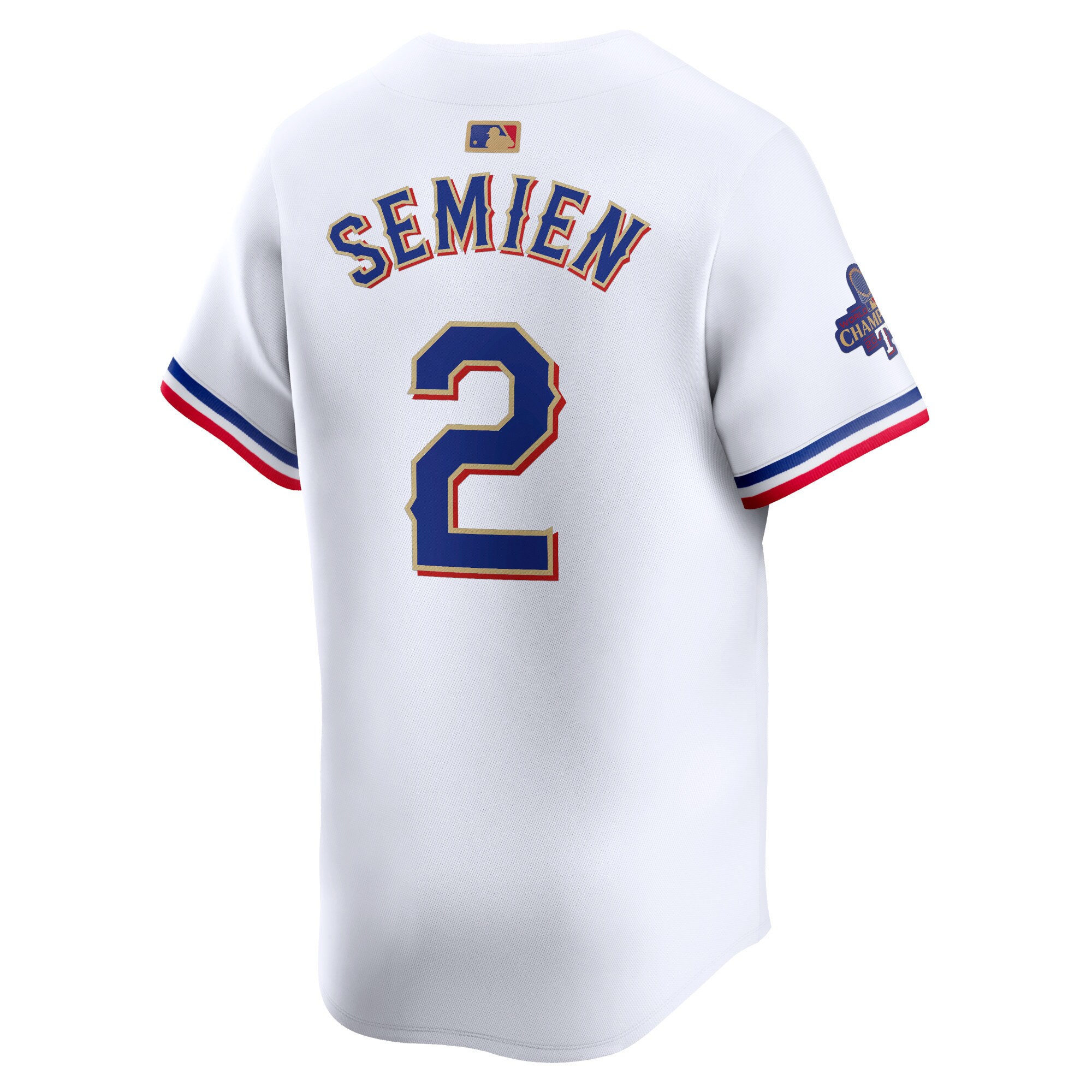 Marcus Semien Texas Rangers  2024 Gold Collection Limited Player Jersey\u00c2\u00a0\u00e2\u20ac\u201c White