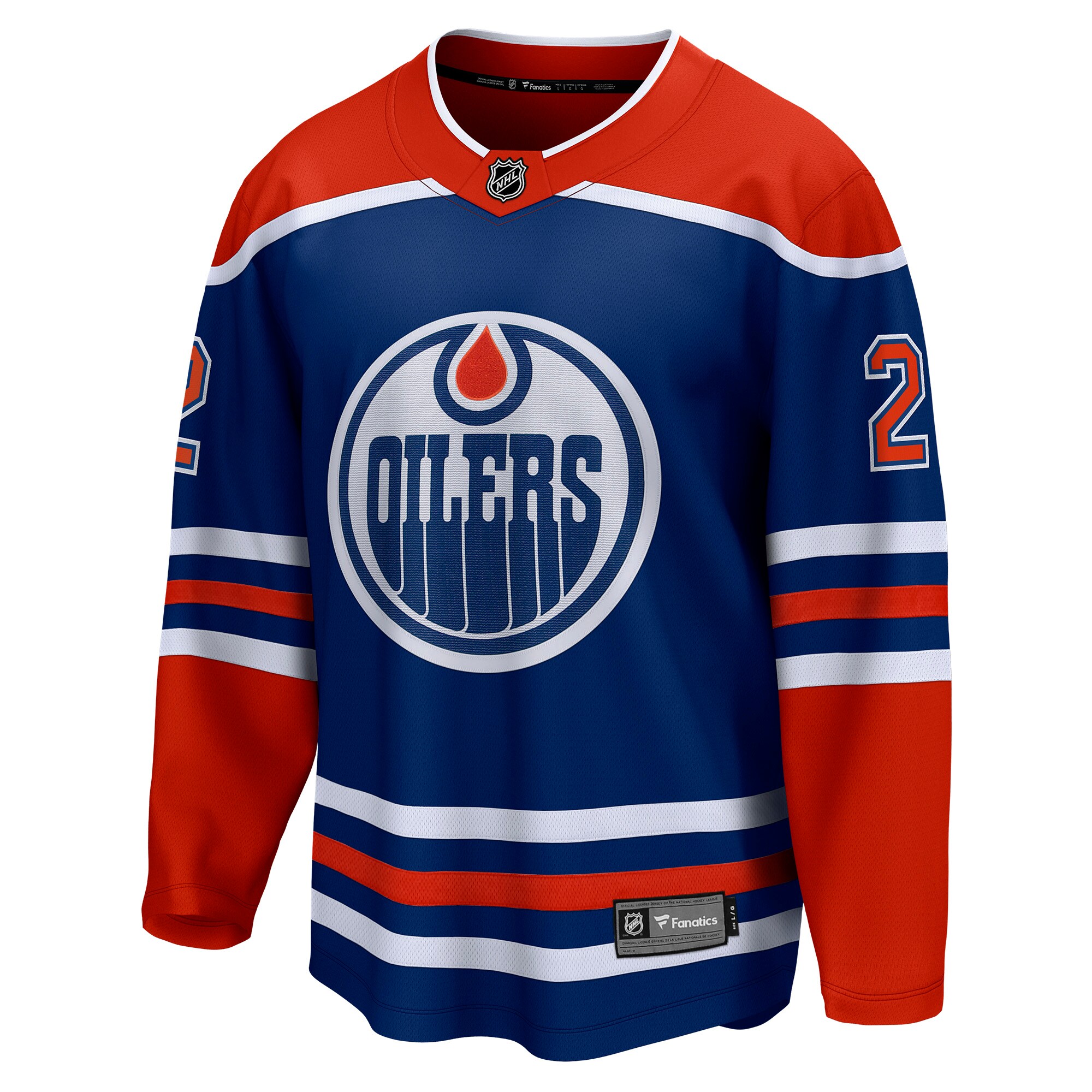 Evan Bouchard Edmonton Oilers Fanatics Home Breakaway Player Jersey - Royal