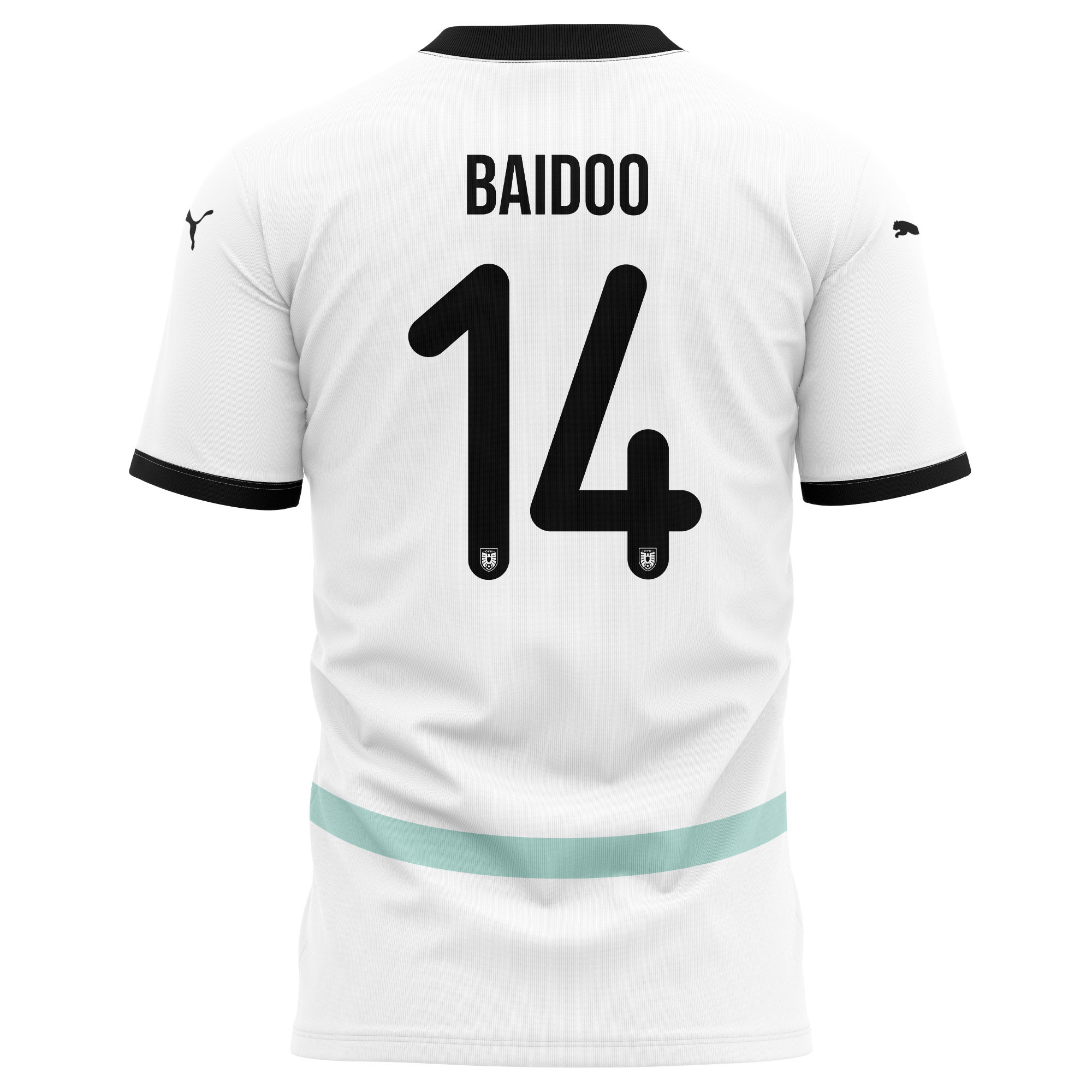 Samson Baidoo 14 Austria National Team 2024/25 Away Kits AOP T-shirt - White