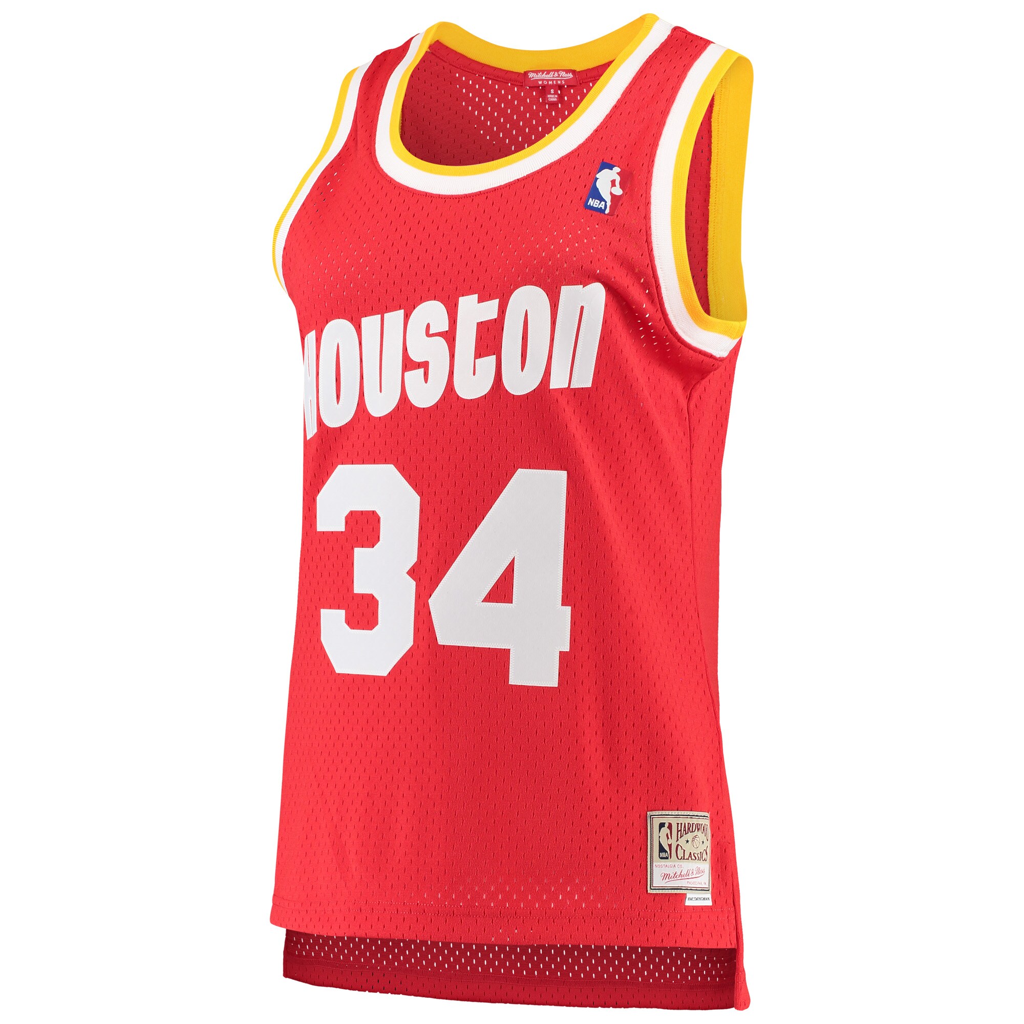 Hakeem Olajuwon Houston Rockets Mitchell & Ness Women's 1993\/94 Hardwood Classics Swingman Jersey - Red