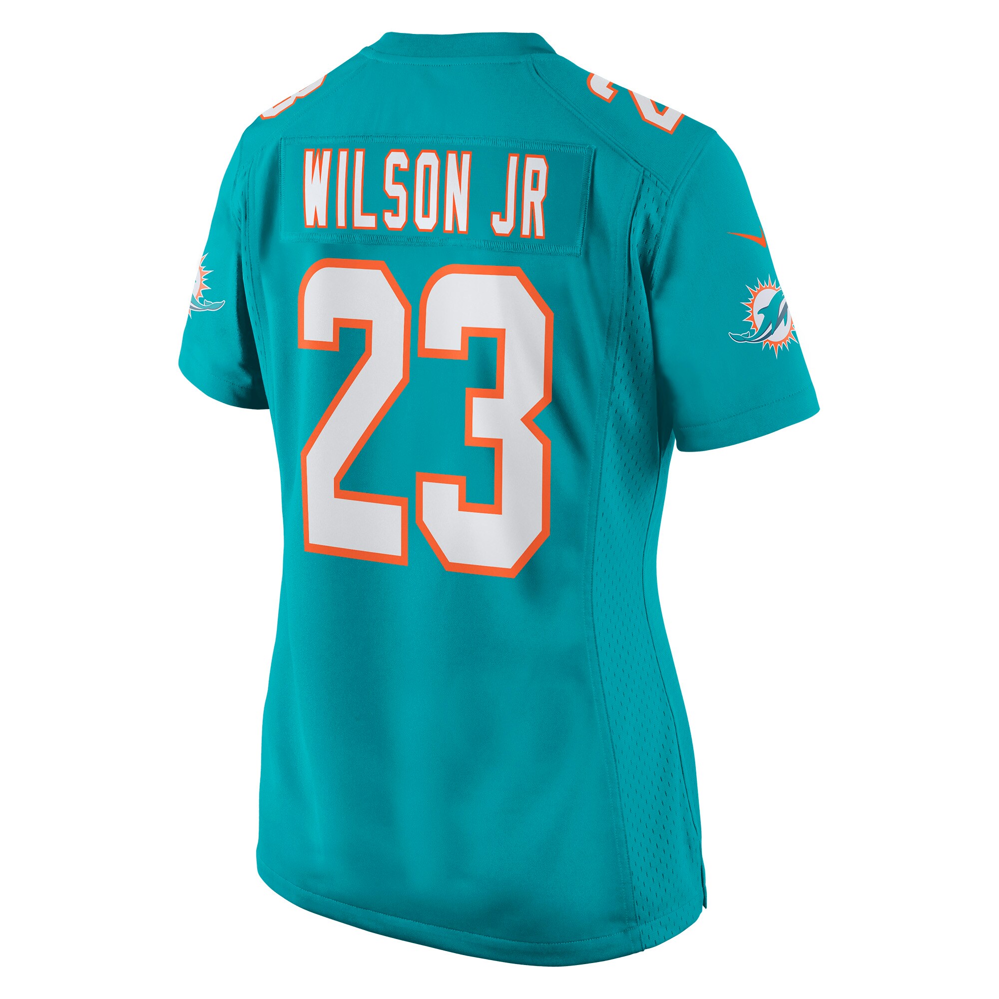 Jeff Wilson Jr. Miami Dolphins  Women's Game Player Jersey - Aqua
