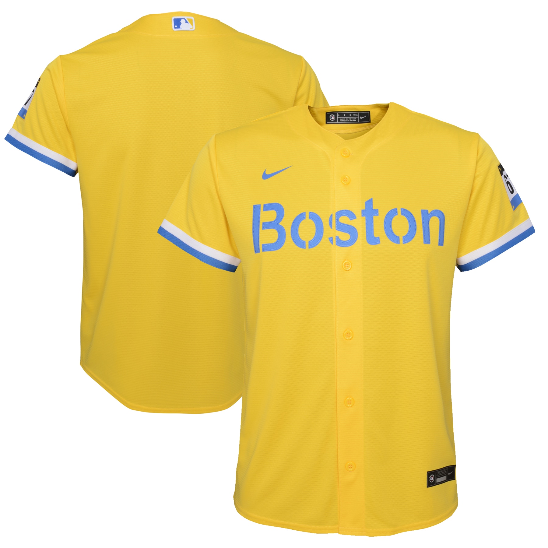 Boston Red Sox  Youth City Connect Replica Team Jersey - Gold\/Light Blue