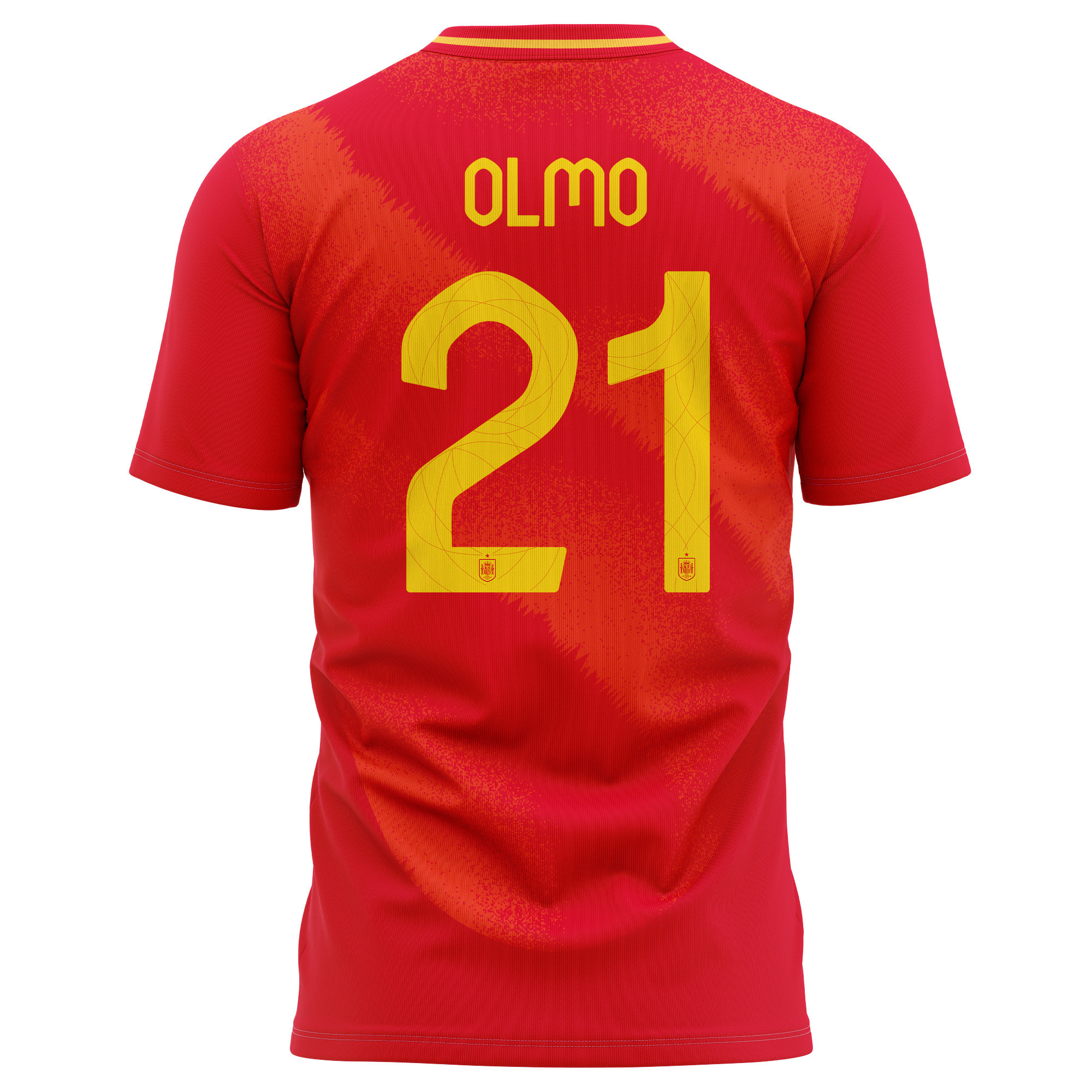Dani Olmo 21 Spain National Team 2024 Home Kits AOP T-shirt - Red