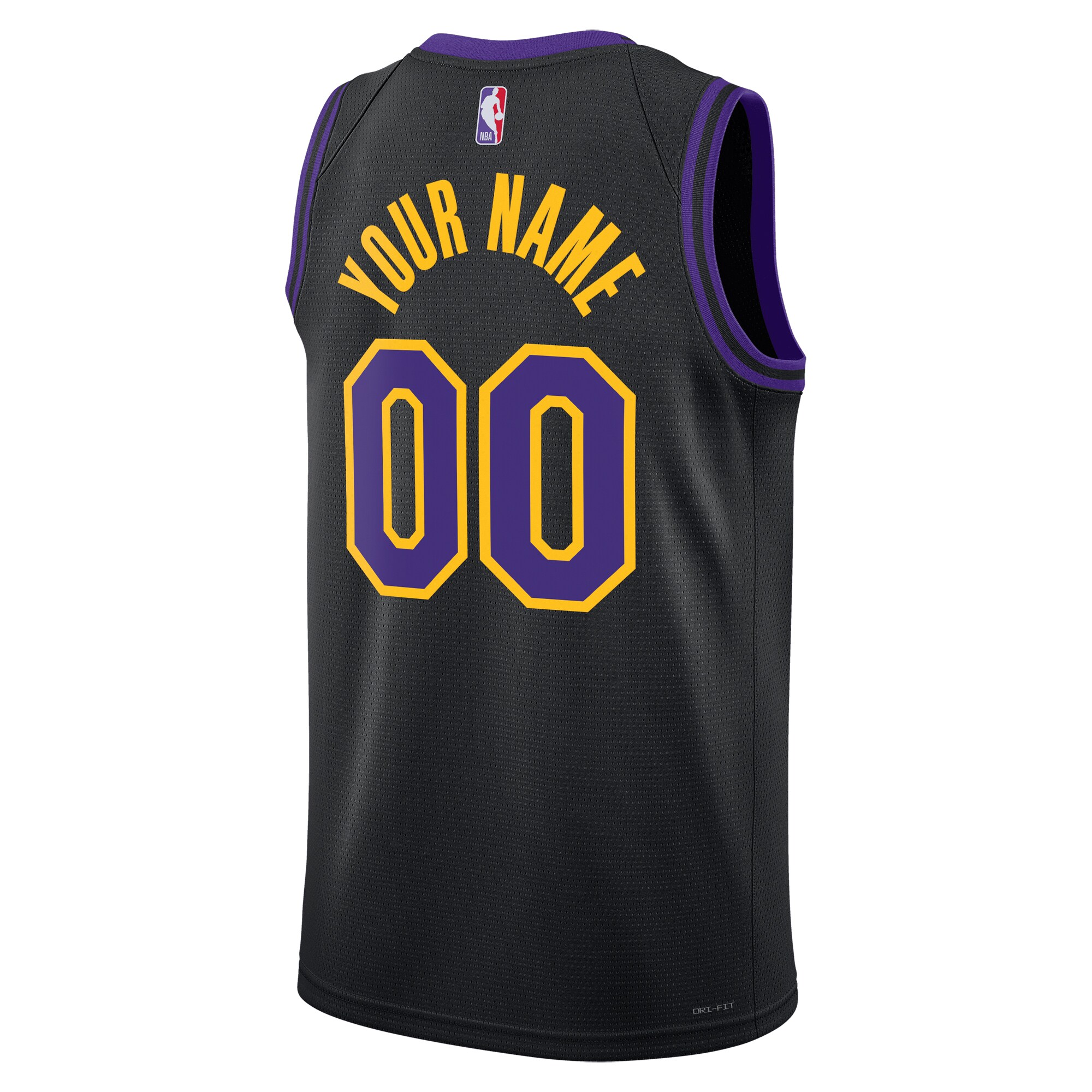 Los Angeles Lakers  Unisex 2023\/24 Custom Swingman Jersey - Black - City Edition