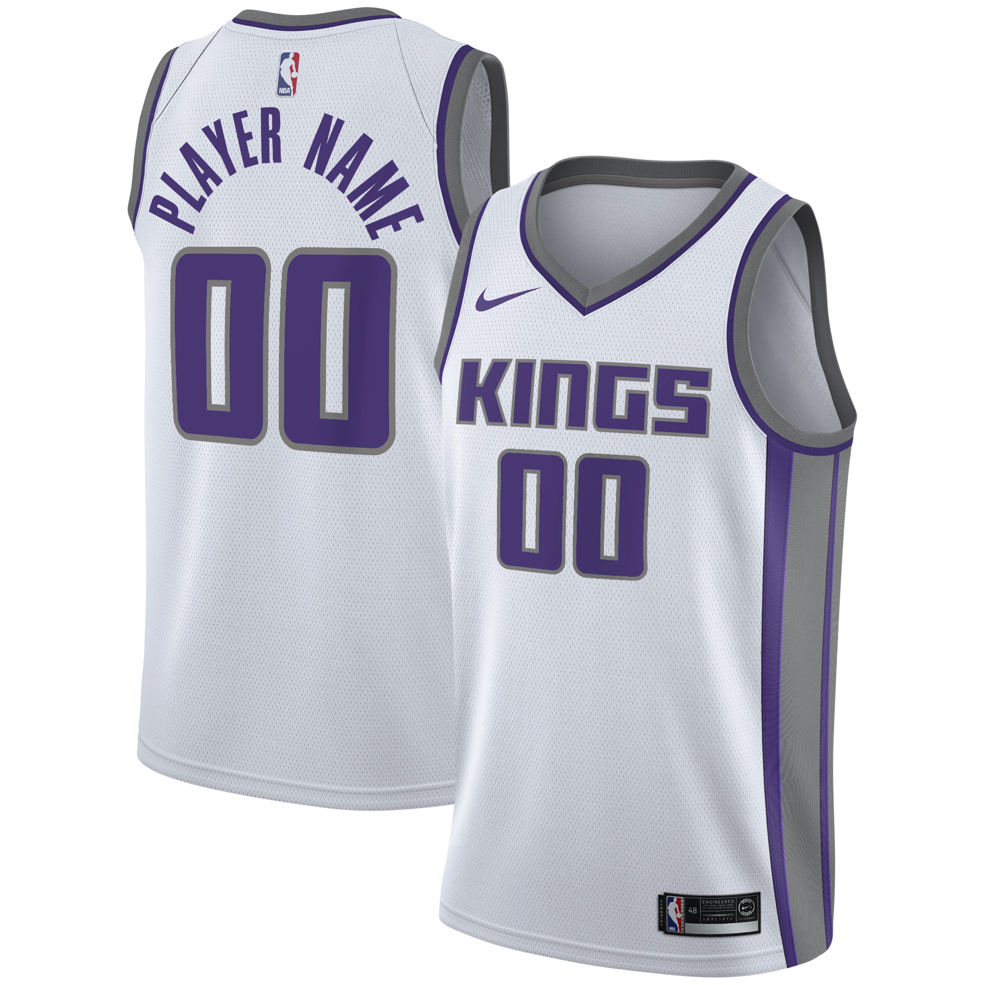 Sacramento Kings  2020\/21 Swingman Custom Jersey - Association Edition - White