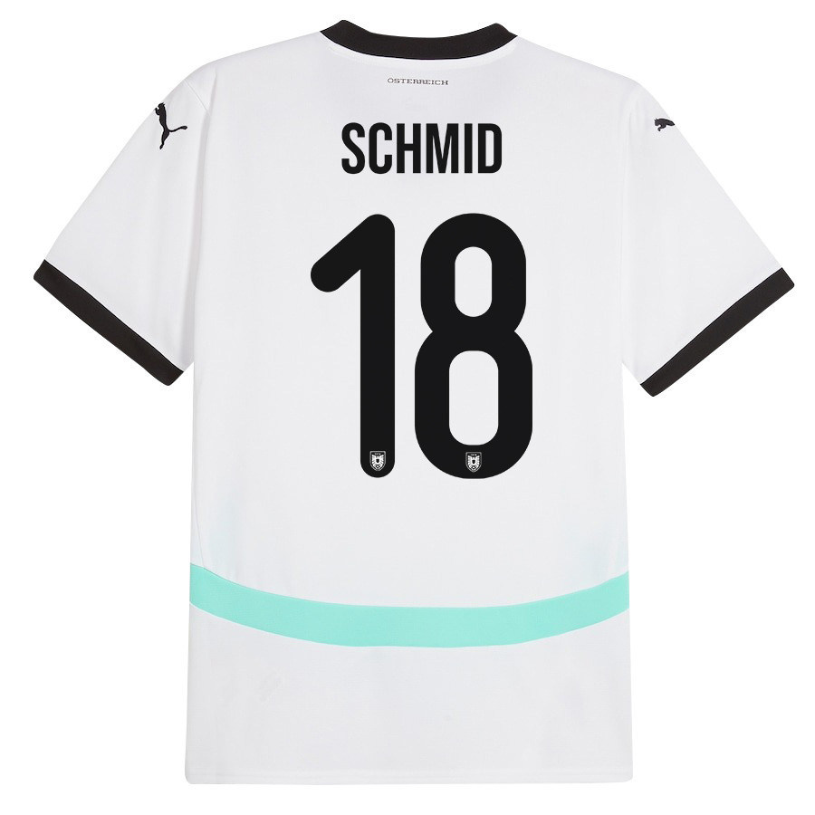Romano Schmid 18 Austria National Team 2024/25 Away Men Jersey - White