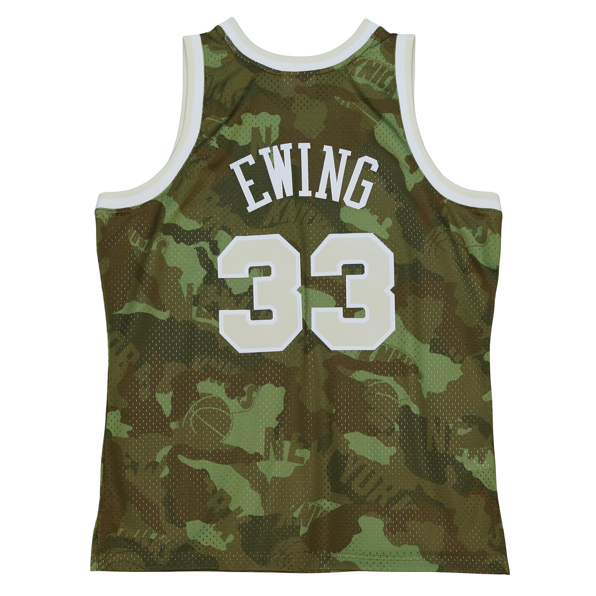 Patrick Ewing New York Knicks Mitchell & Ness Hardwood Classics 1991\/92 Ghost Green Swingman Jersey - Camo