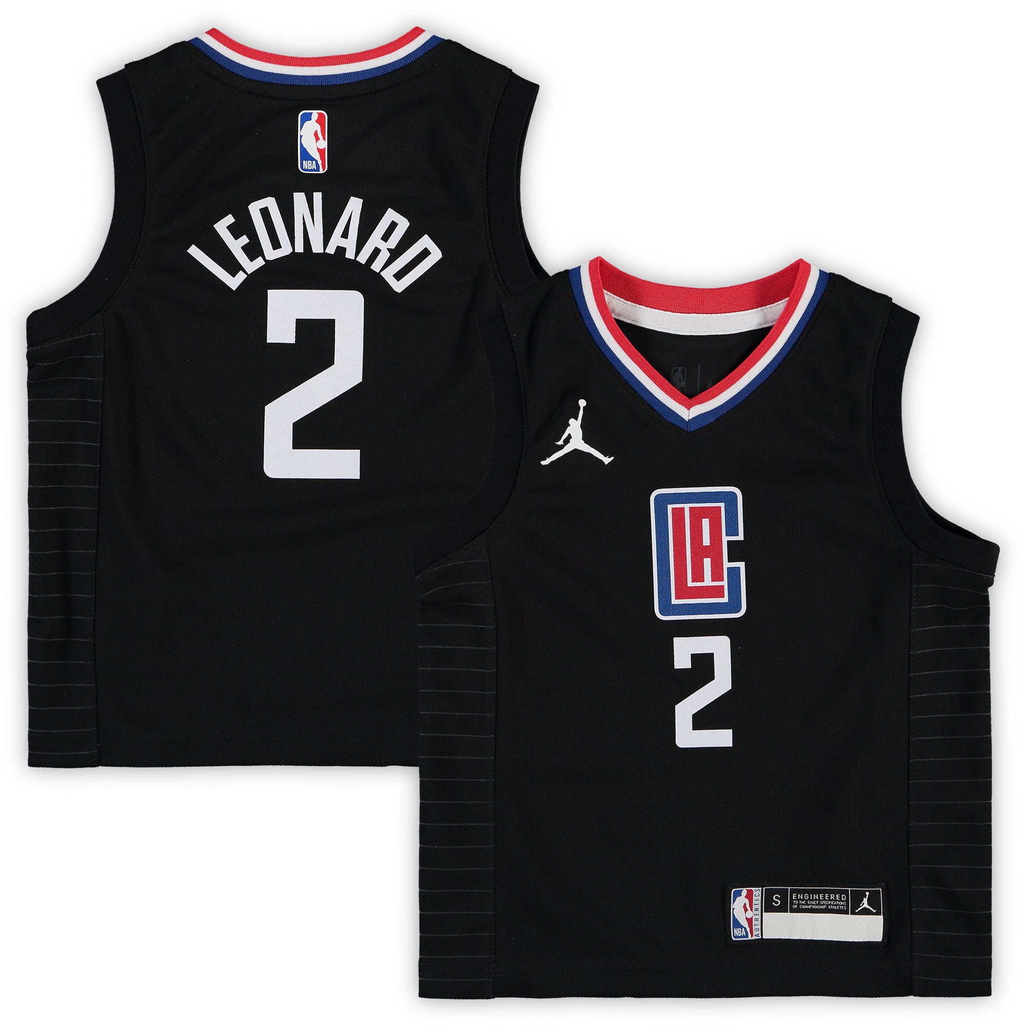 Kawhi Leonard LA Clippers Jordan Brand Preschool 2020\/21 Fast Break Replica Jersey - Statement Edition - Black